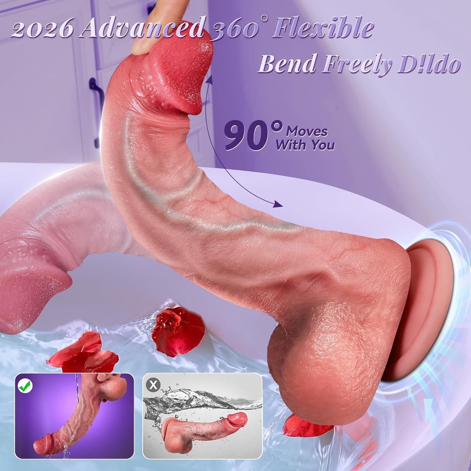 Thrusting Dildo Vibrator Sex Toys - AI Sync Adult Toys Smart APP Realistic Dildos with 9 Thrusting & 9 Vibrating Modes for G Spot Anal Sex Stimulation, Soft Silicone Dildos for Couples Women Pleasure - Vixen | Nova Network
