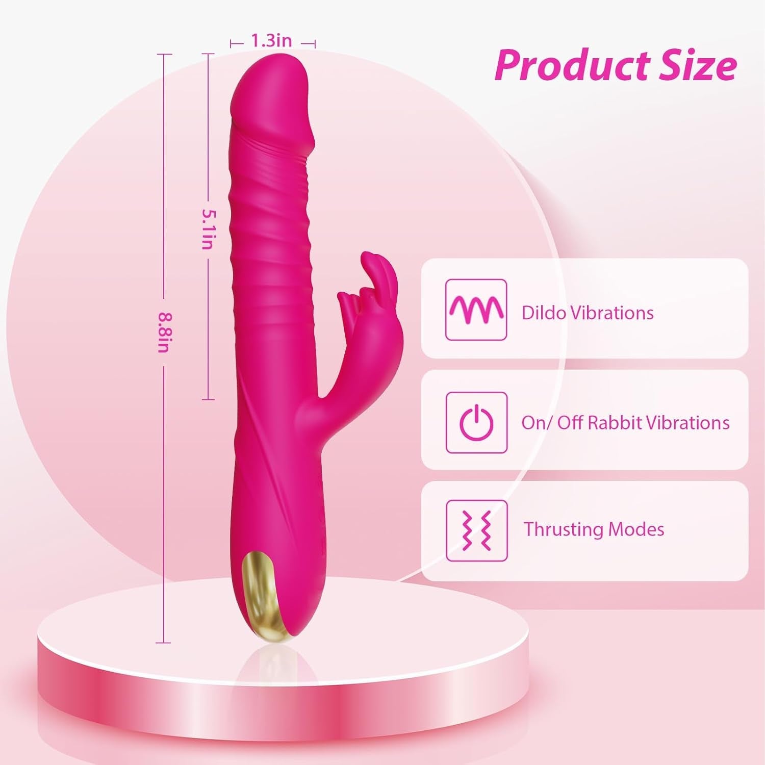ThrustJoy 3 - in - 1 Rabbit Vibrator - Vixen | Nova Network