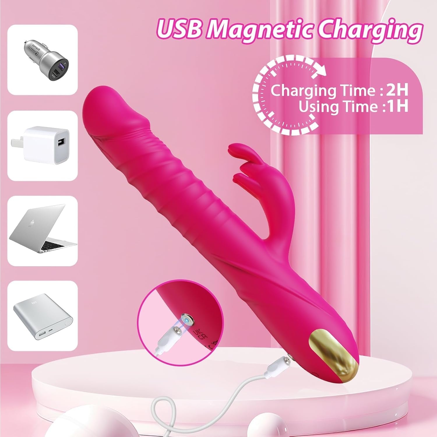 ThrustJoy 3 - in - 1 Rabbit Vibrator - Vixen | Nova Network