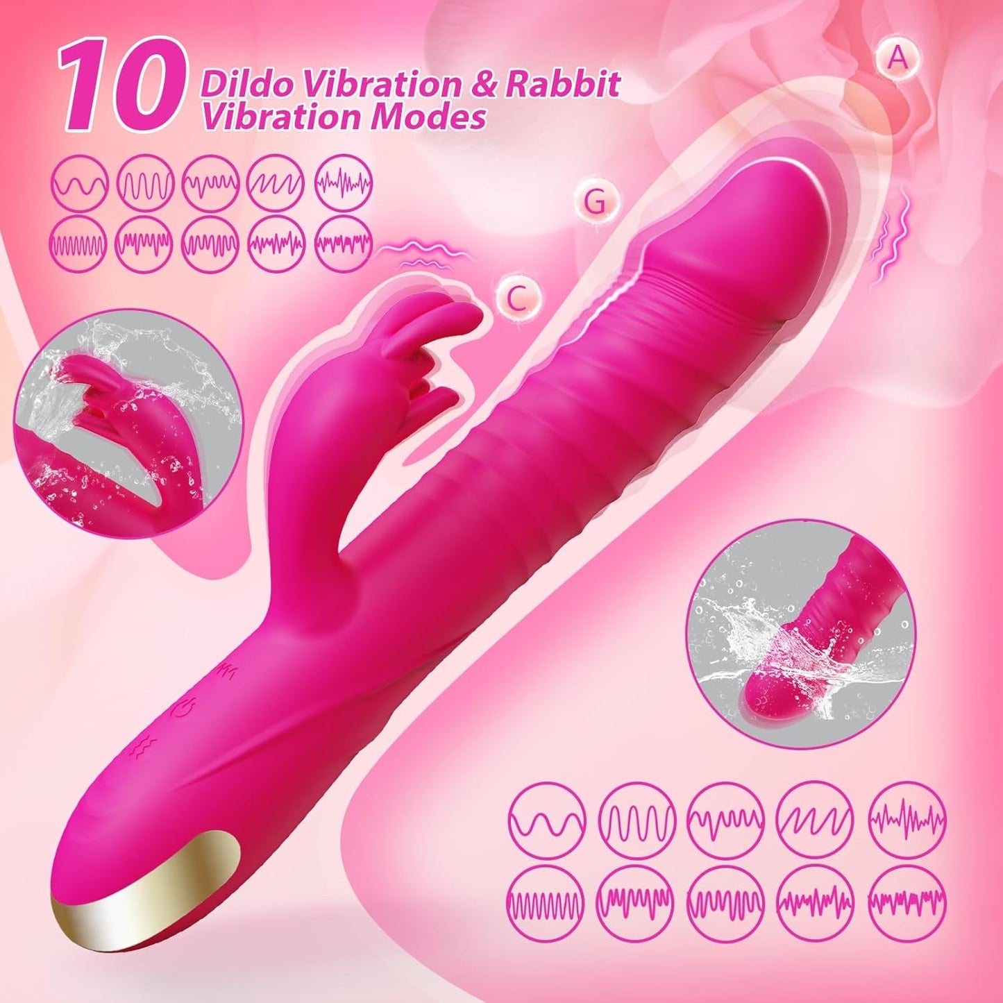 ThrustJoy 3 - in - 1 Rabbit Vibrator - Vixen | Nova Network