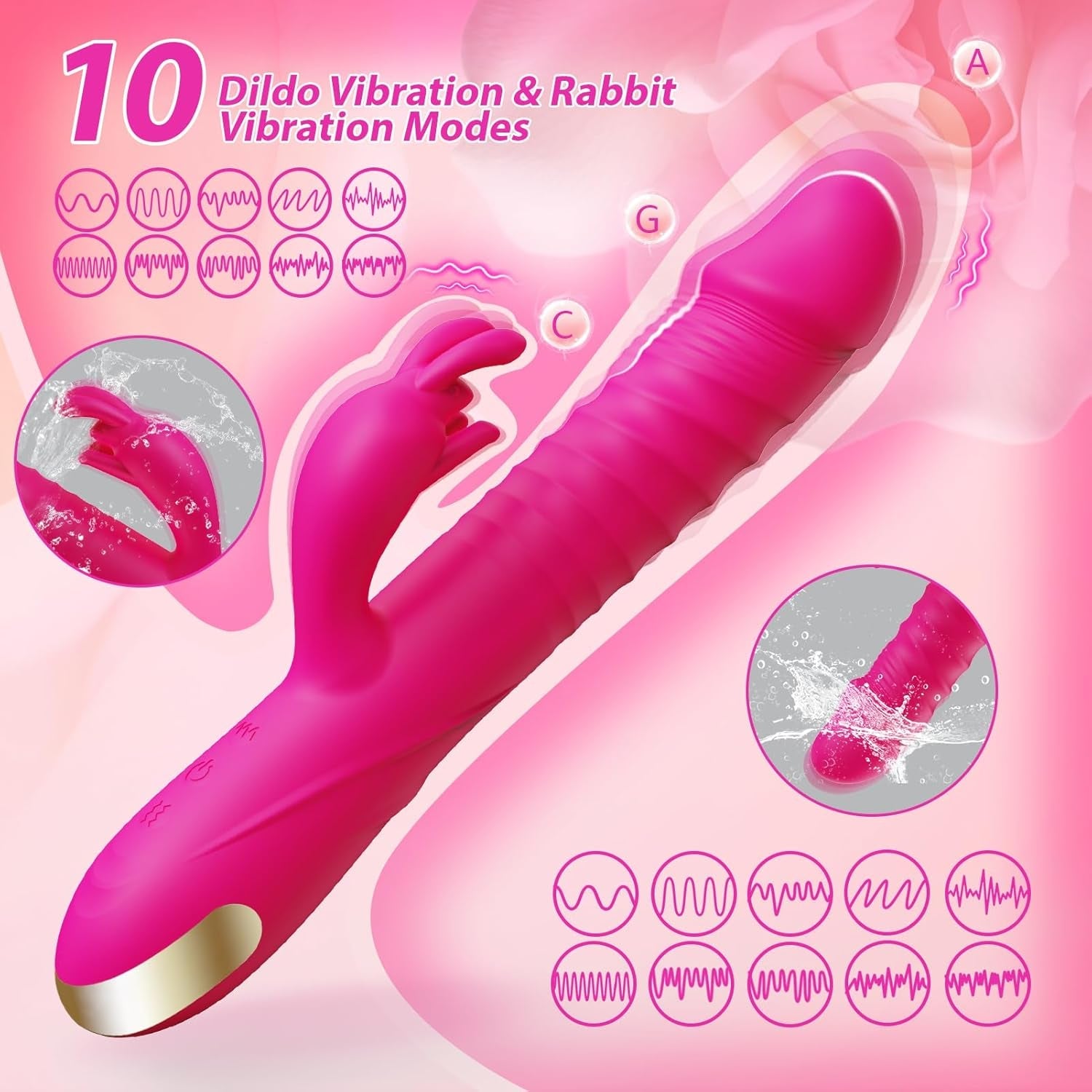 ThrustJoy 3 - in - 1 Rabbit Vibrator - Vixen | Nova Network