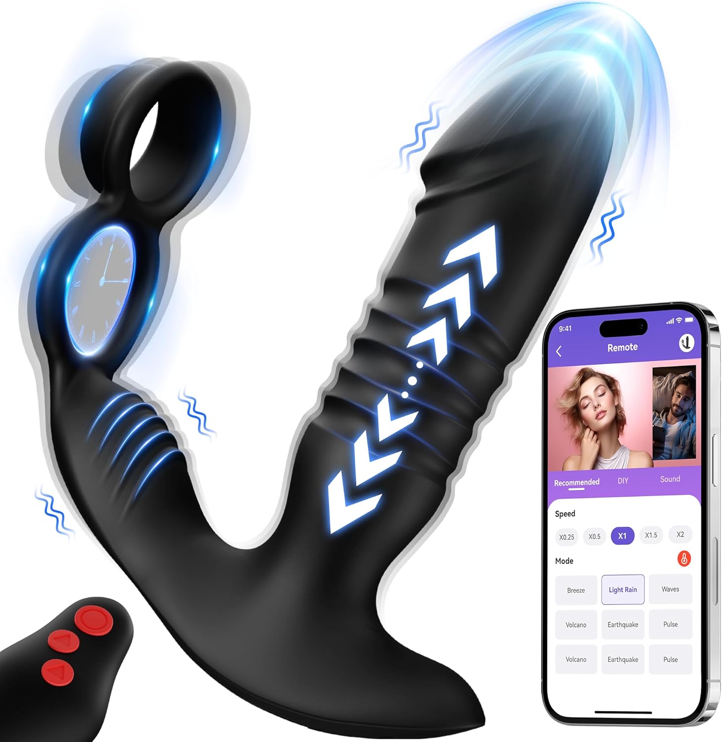 ThrustMate 3 - in - 1 Prostate Massager Cock Ring - Vixen | Nova Network