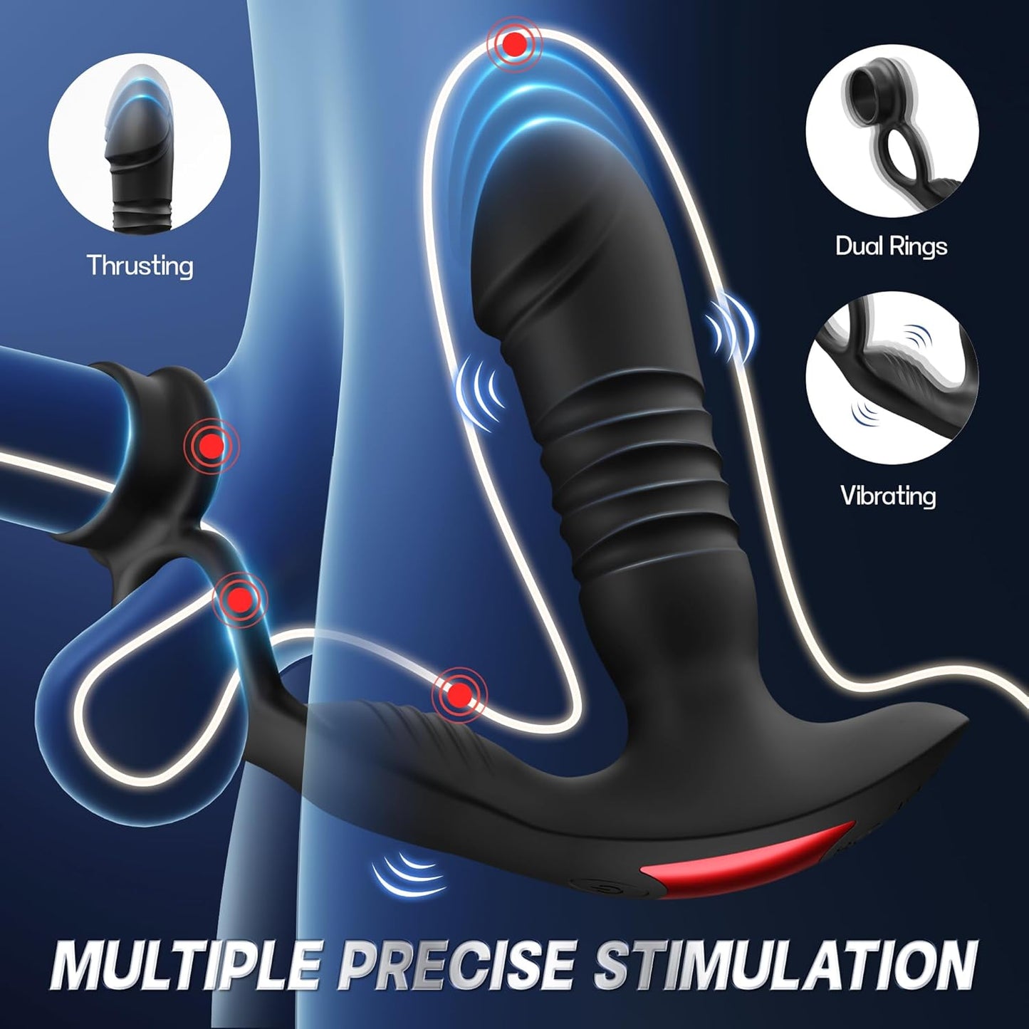 ThrustMate 3 - in - 1 Prostate Massager Cock Ring - Vixen | Nova Network