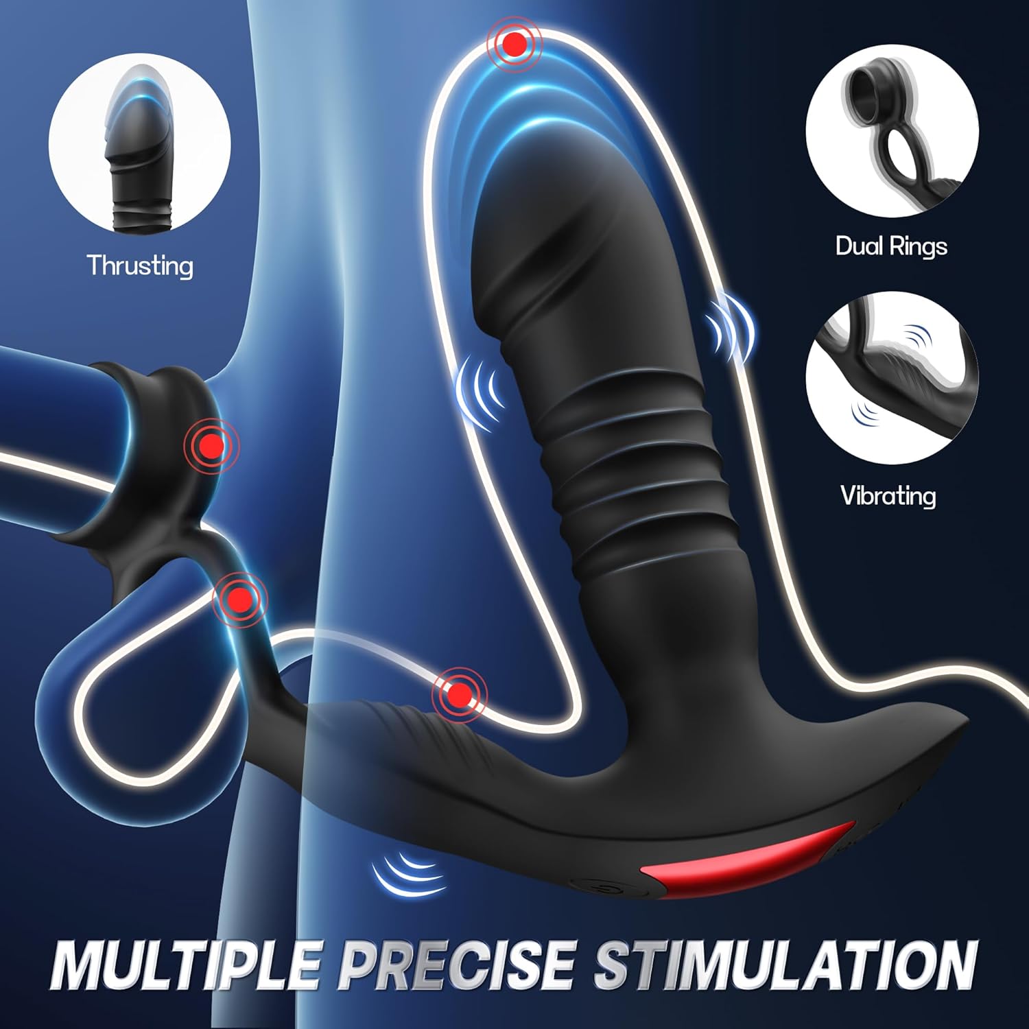 ThrustMate 3 - in - 1 Prostate Massager Cock Ring - Vixen | Nova Network