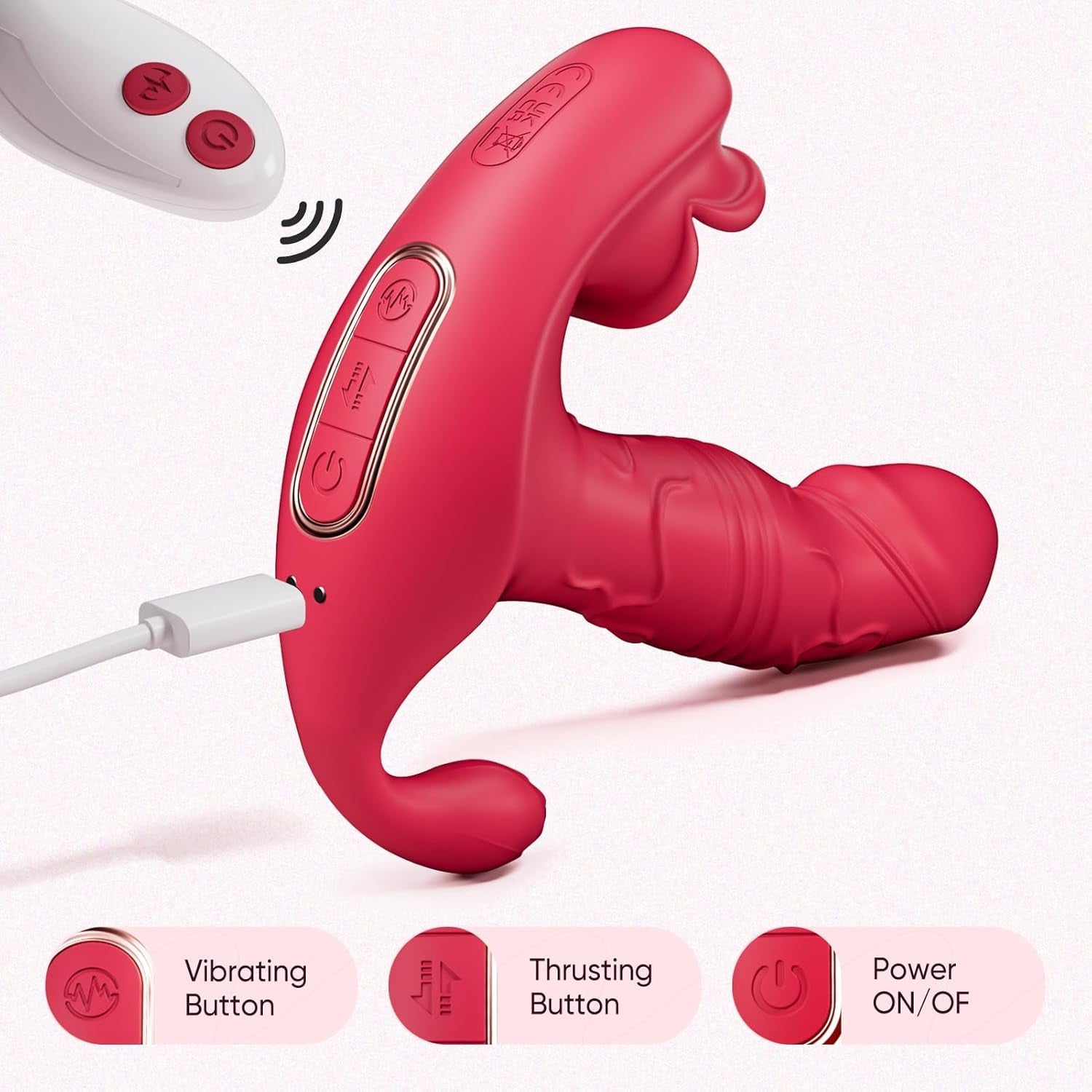ThrustMuse Triple Stimulation Thrusting Wearable Vibrator - Vixen | Nova Network