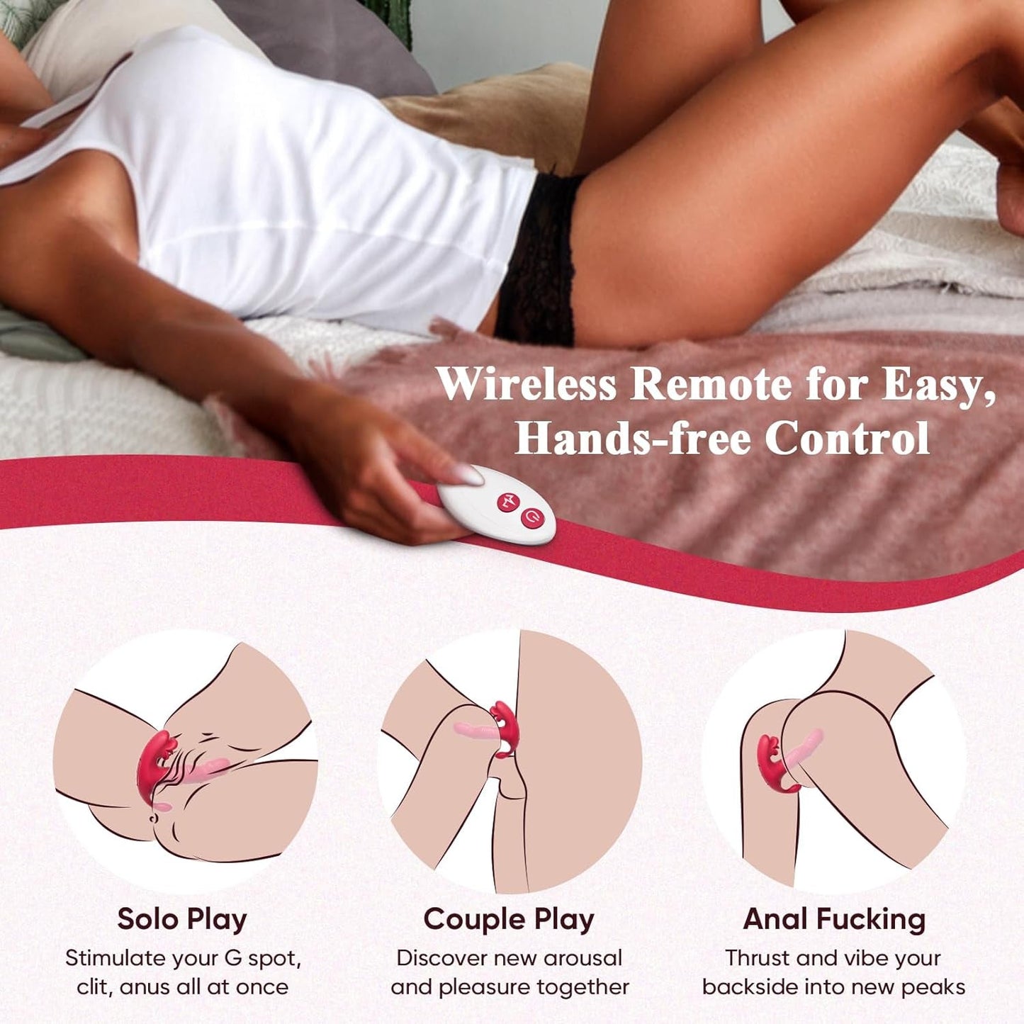 ThrustMuse Triple Stimulation Thrusting Wearable Vibrator - Vixen | Nova Network
