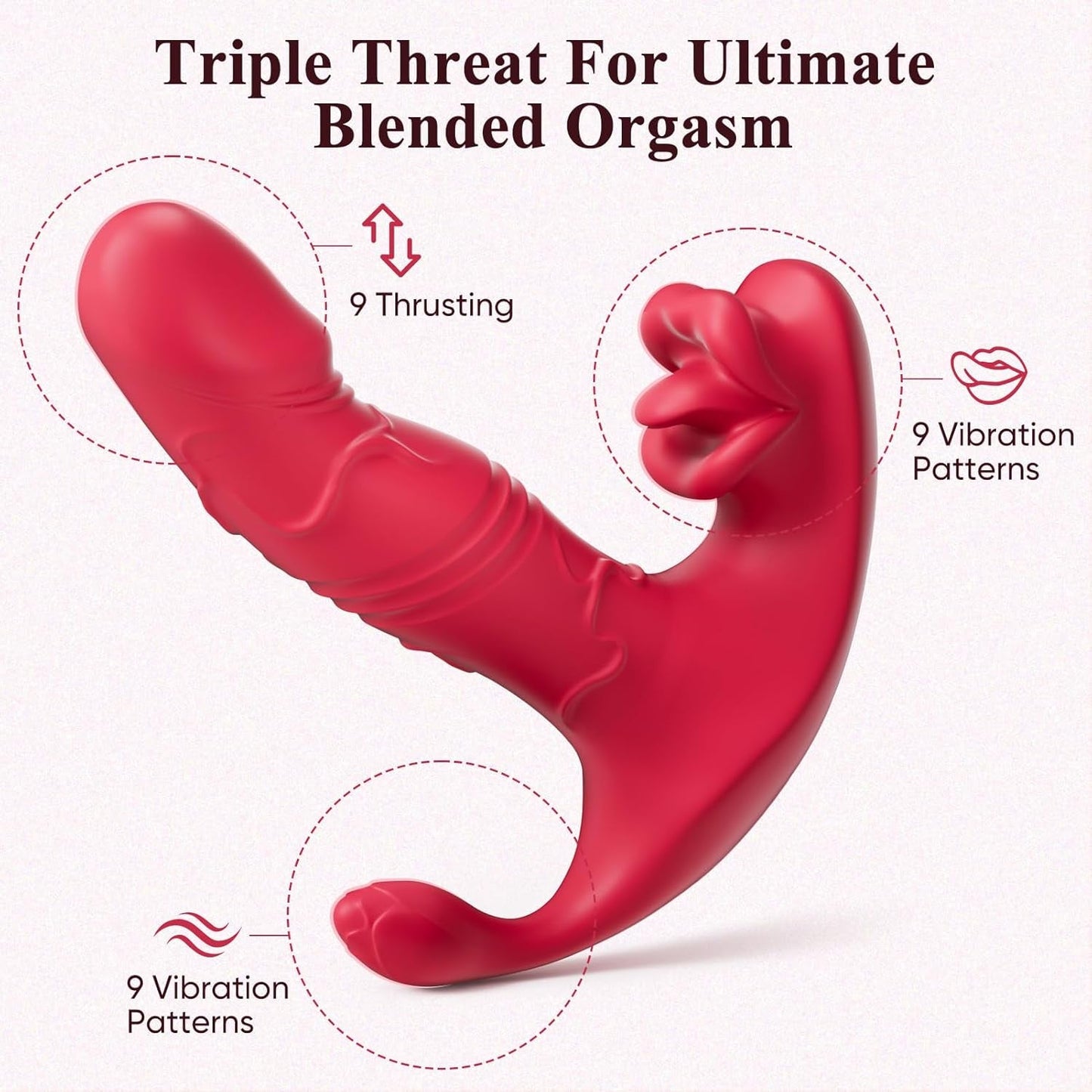 ThrustMuse Triple Stimulation Thrusting Wearable Vibrator - Vixen | Nova Network