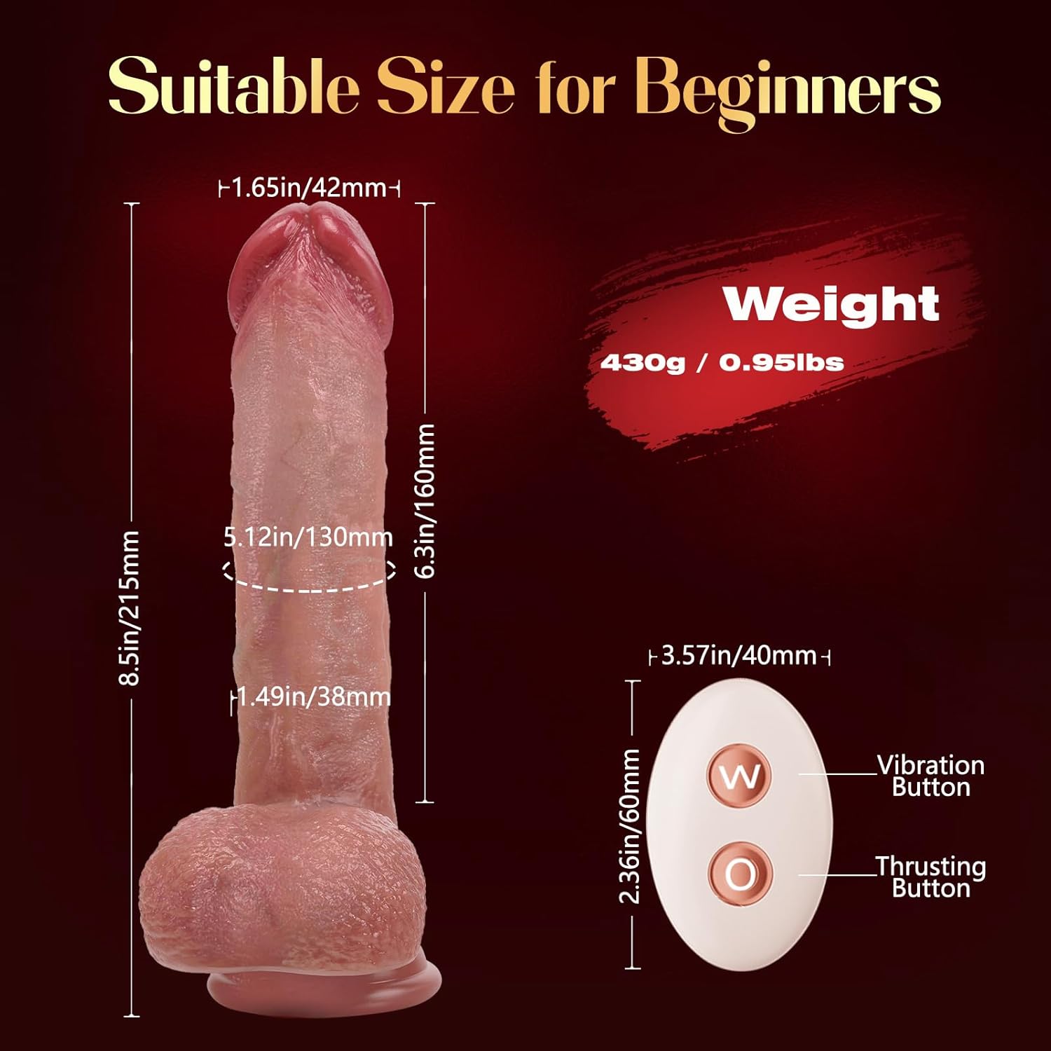 ThrustReal Remote Dildo Vibe - Vixen | Nova Network