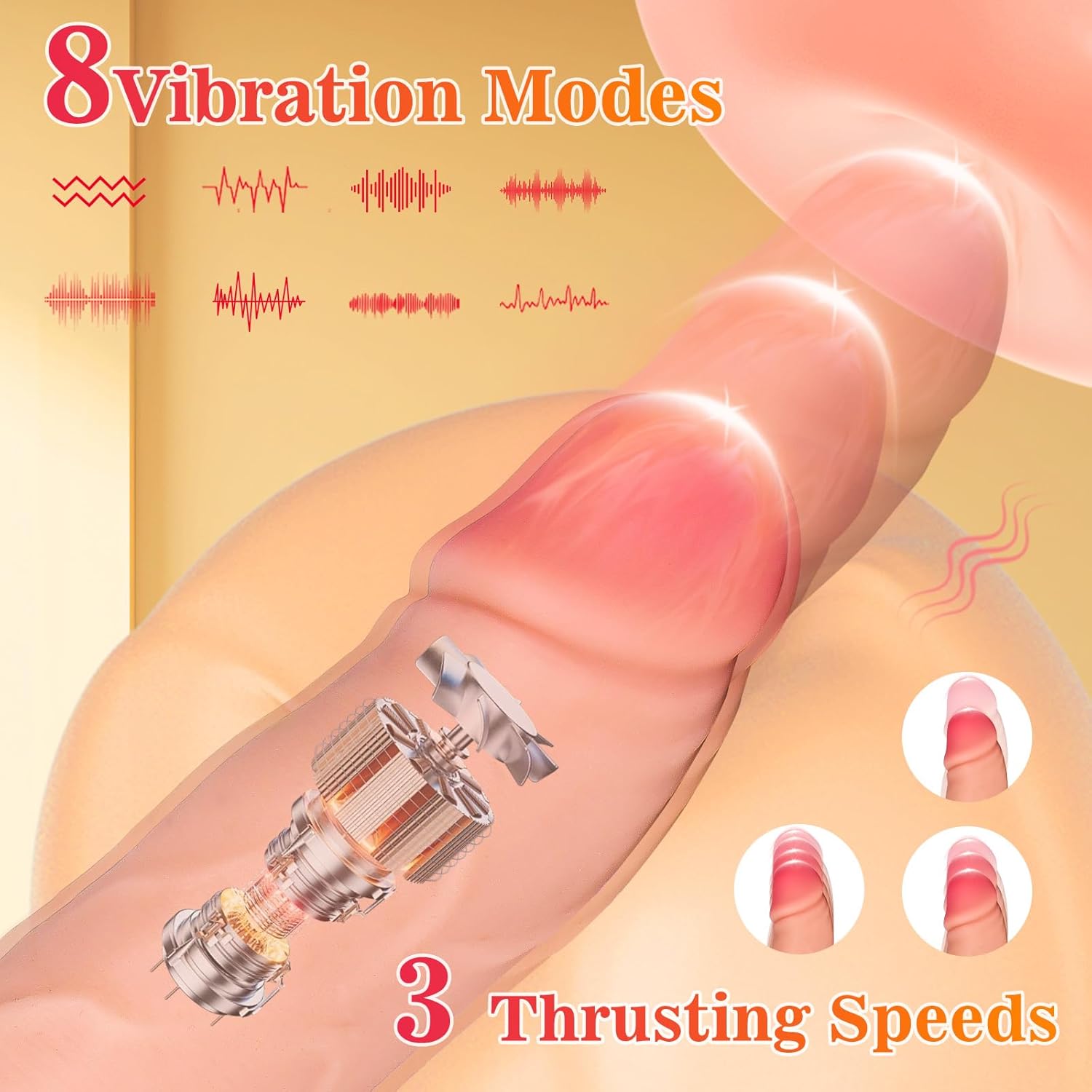 ThrustRod 4 - in - 1 Dildo Machine with Swinging Balls - Vixen | Nova Network