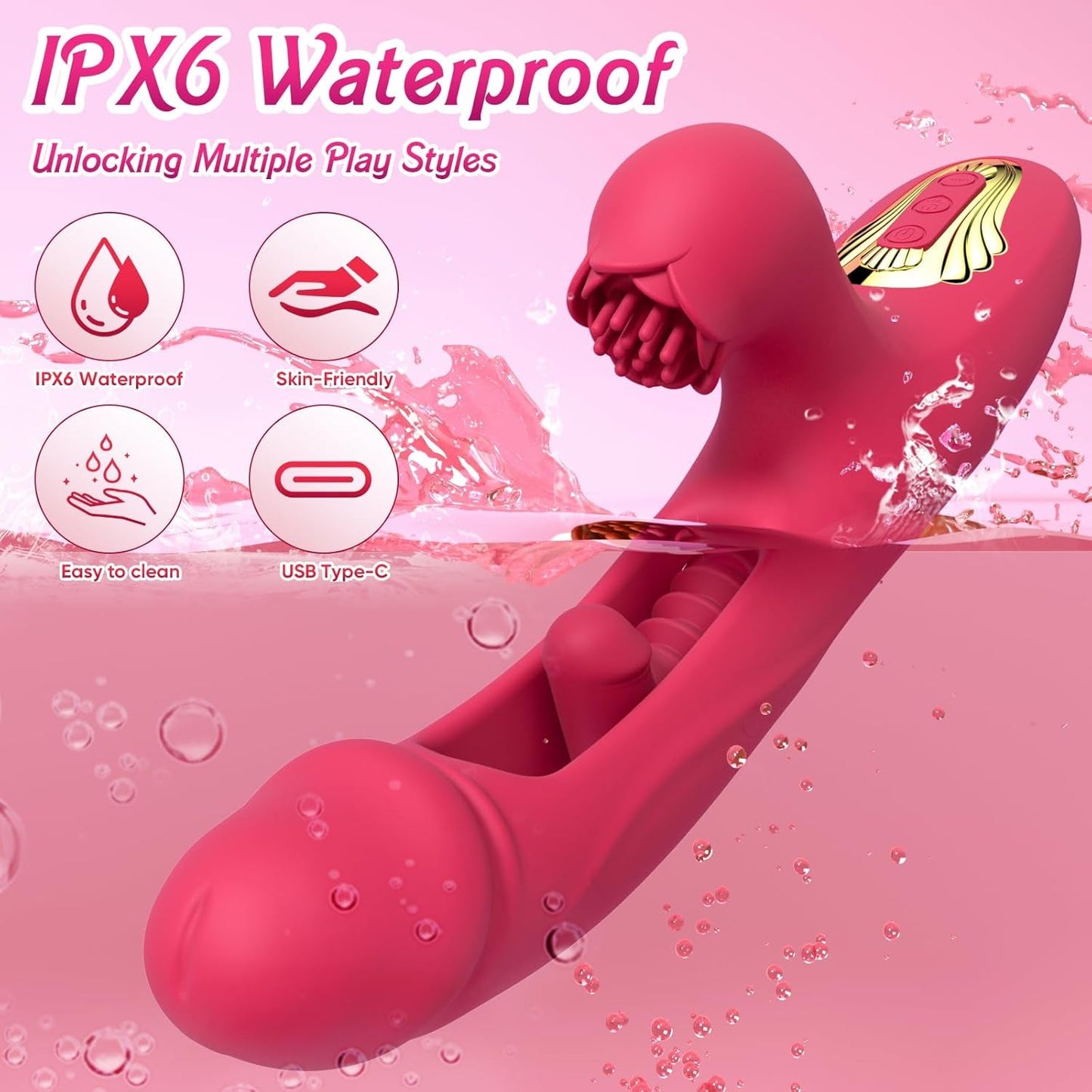 ThrustRose Internal Vibrating Glans Dildo Vibrator - Vixen | Nova Network