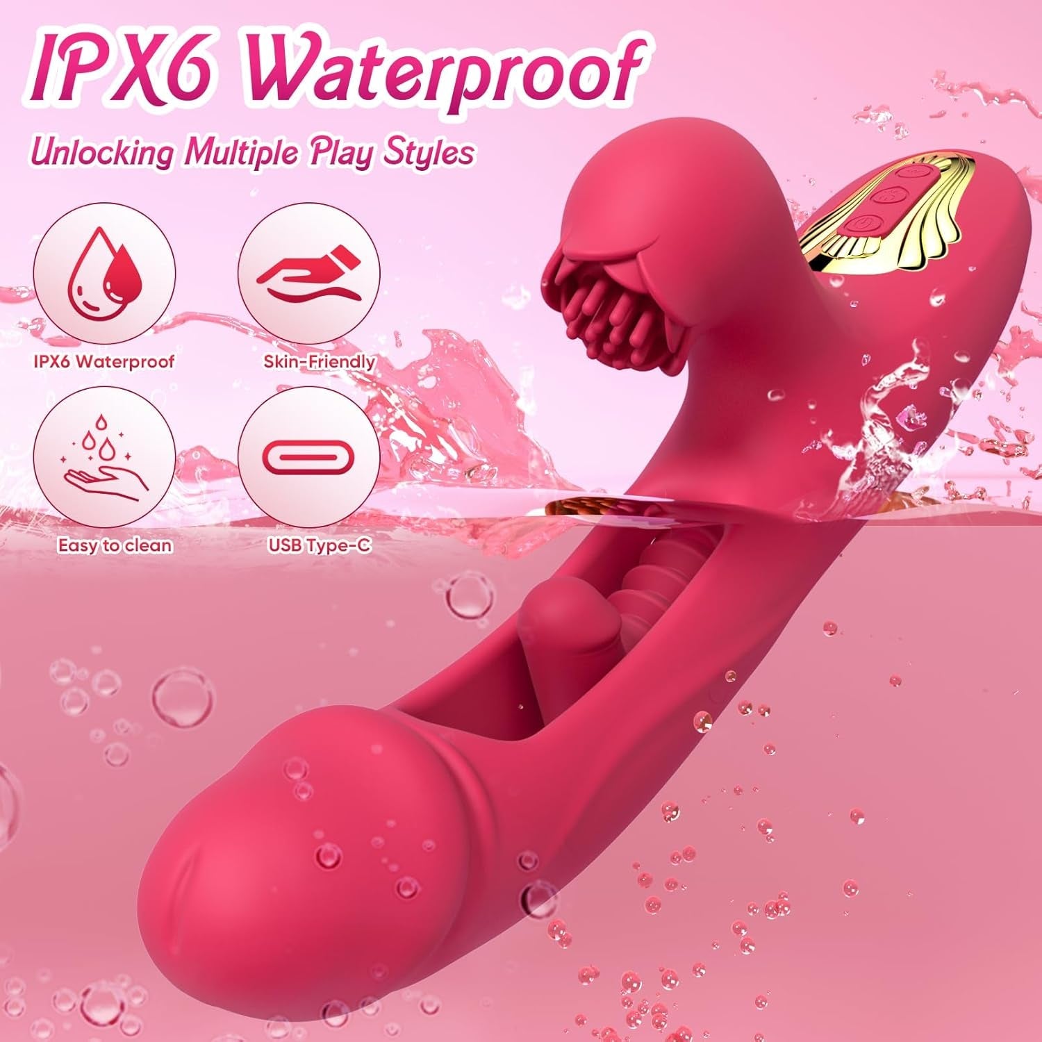 ThrustRose Internal Vibrating Glans Dildo Vibrator - Vixen | Nova Network