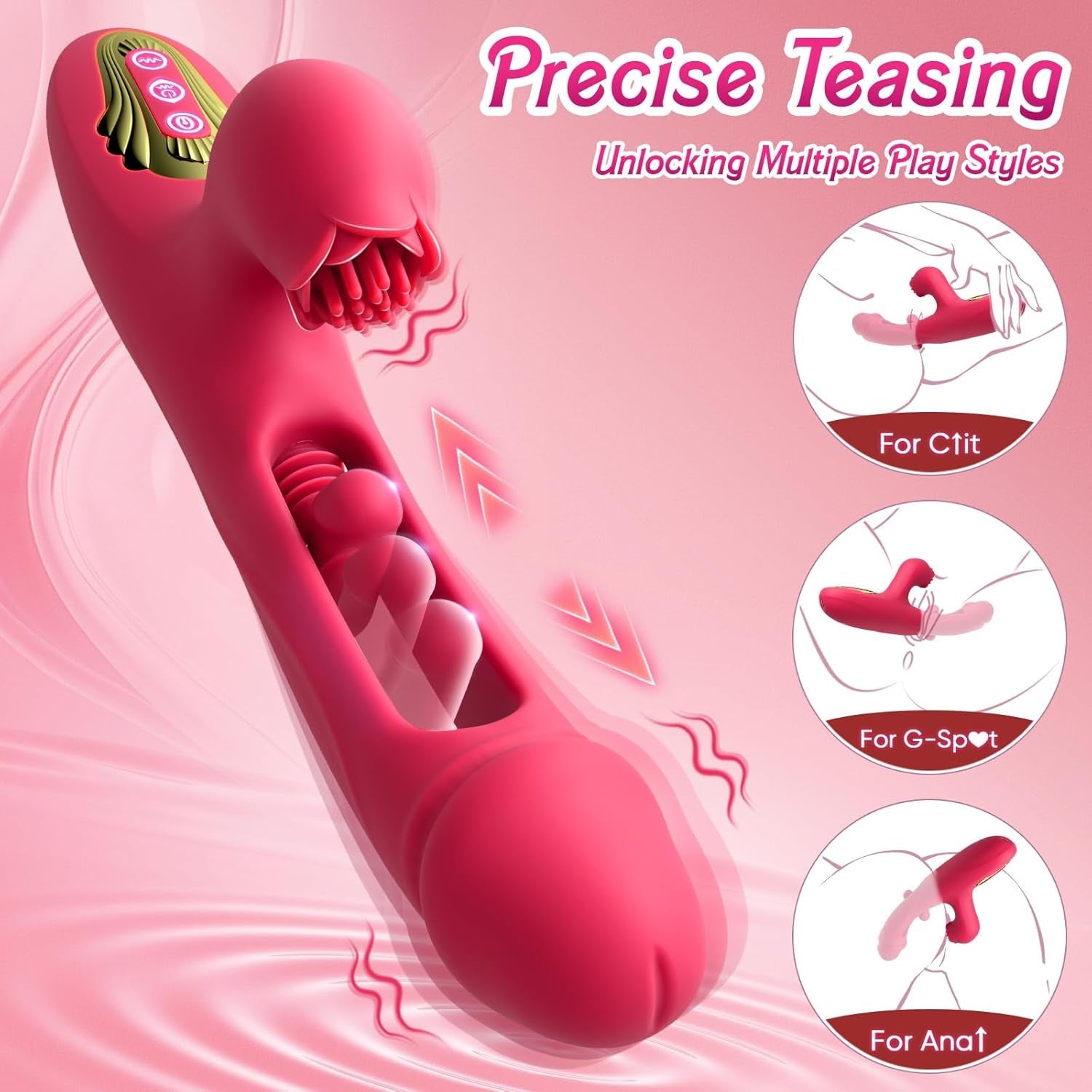 ThrustRose Internal Vibrating Glans Dildo Vibrator - Vixen | Nova Network