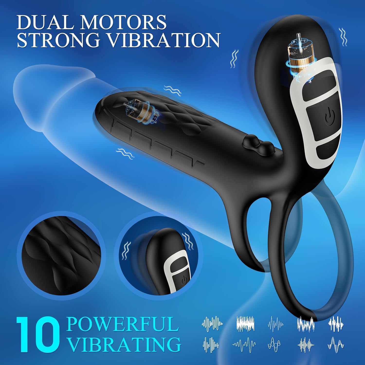 ThrustSync Vibrating Dual Cock Ring for Couples - Vixen | Nova Network