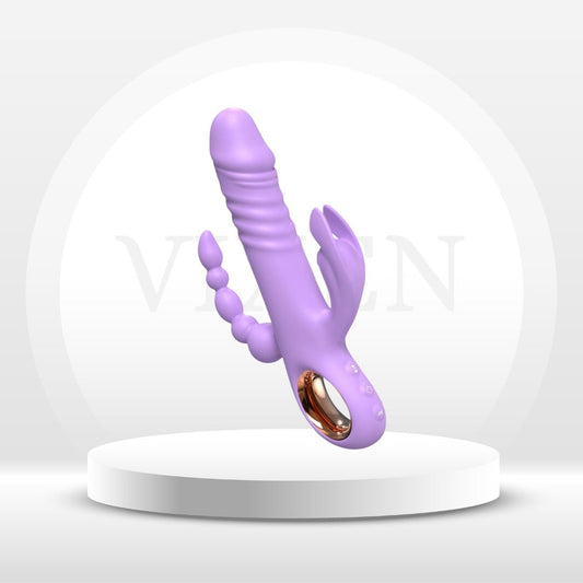 ThrustTriX 3 - in - 1 Pleasure Bunny Vibrator - Vixen | Nova Network
