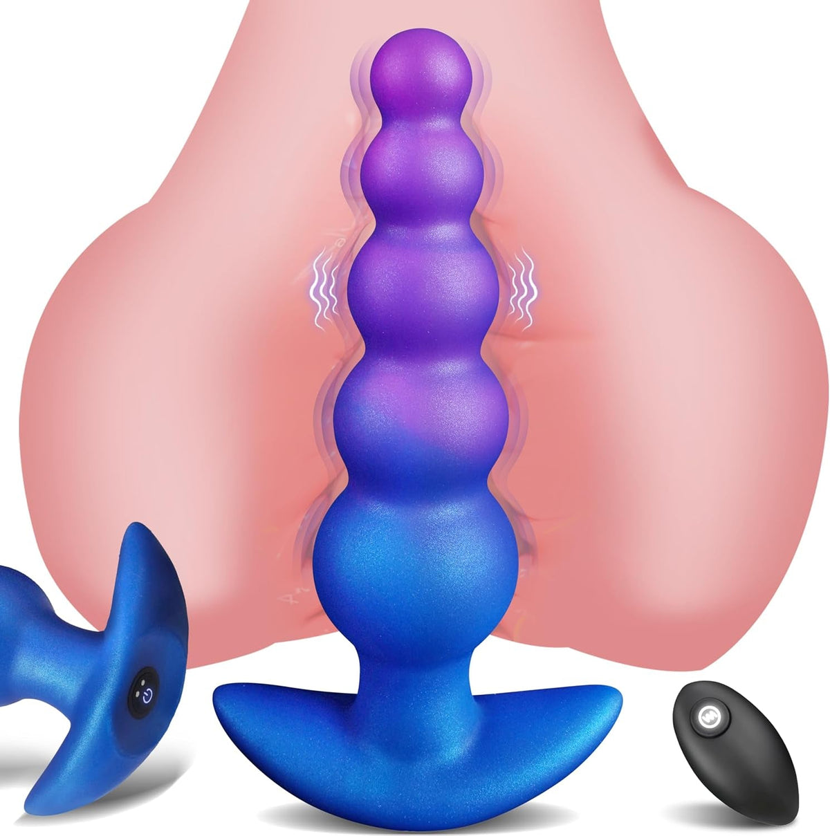 TideBead Vibrating Anal Beads with Remote Control and 10 Modes - Vixen Adult Playroom