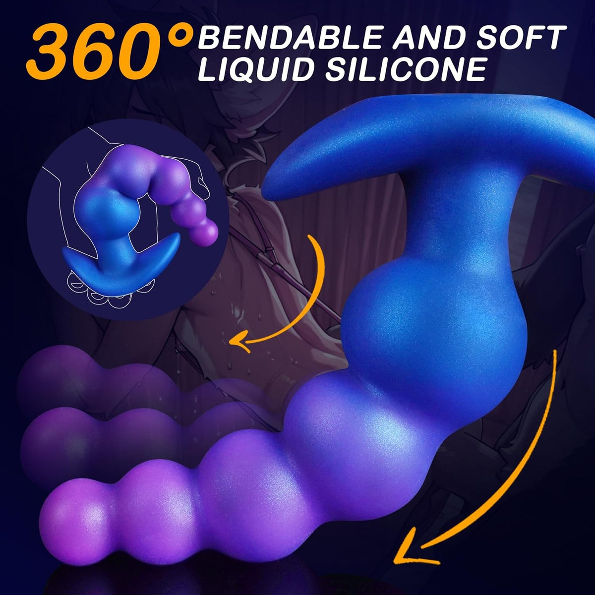 TideBead Vibrating Anal Beads with Remote Control and 10 Modes - Vixen Adult Playroom