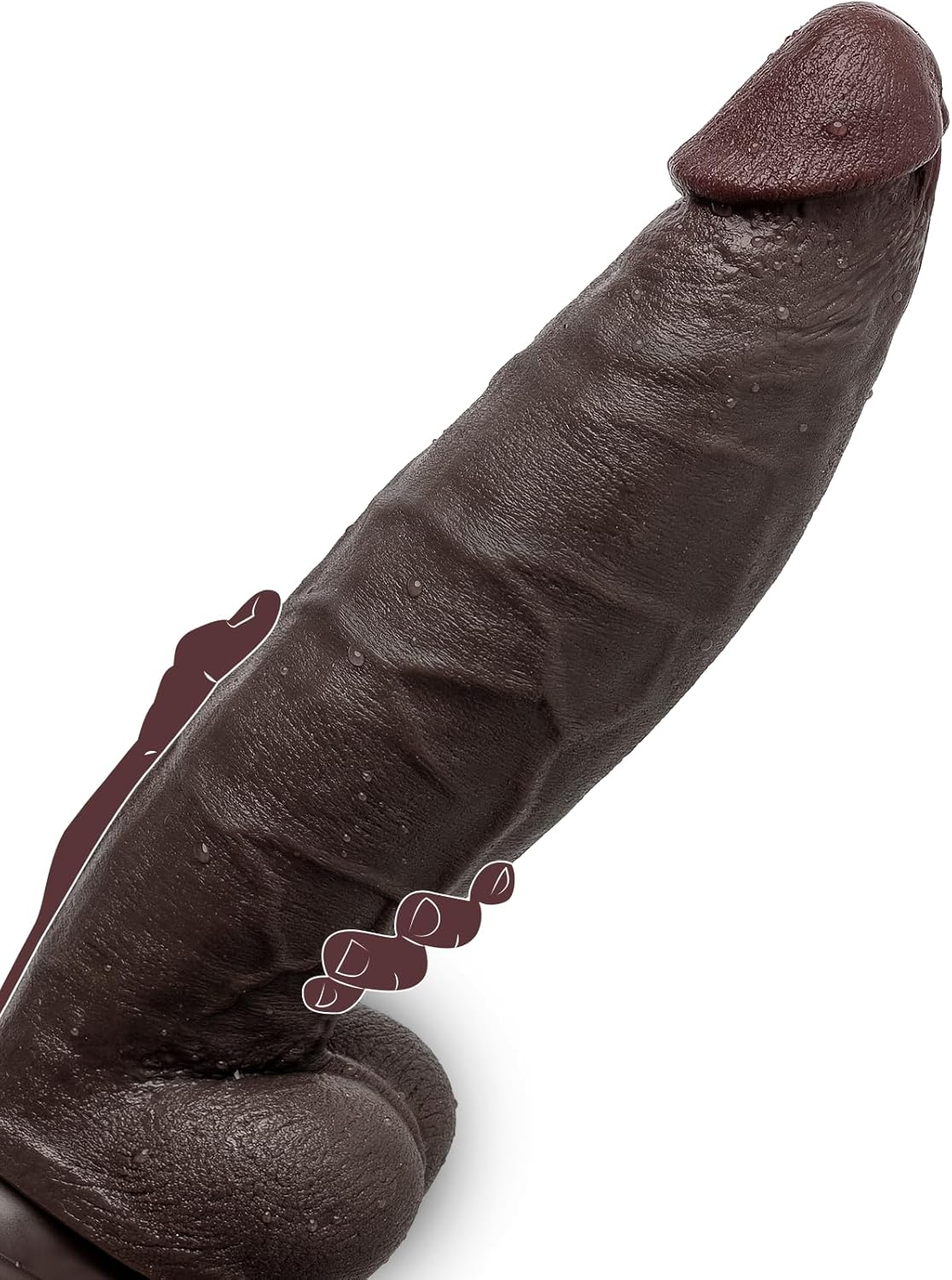 TitanBlack Curve Master Dildo 12" - Vixen | Nova Network