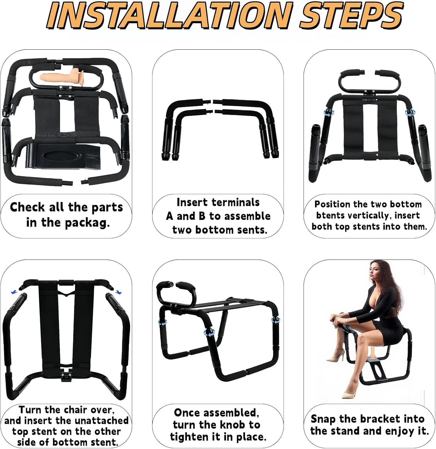 TitanFlex Adjustable Intimacy Chair with Support Straps - Vixen | Nova Network