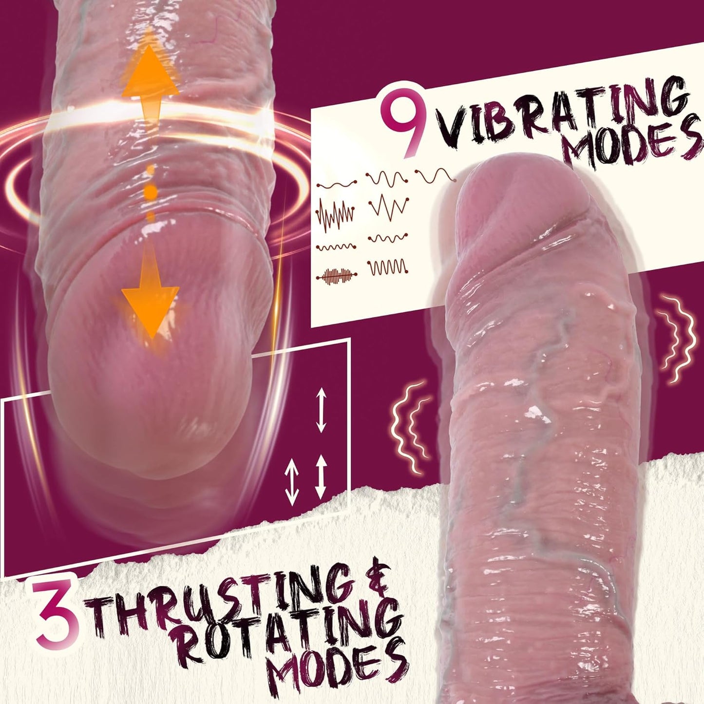 TitanHeat Oversized Thrusting Dildo - Vixen | Nova Network