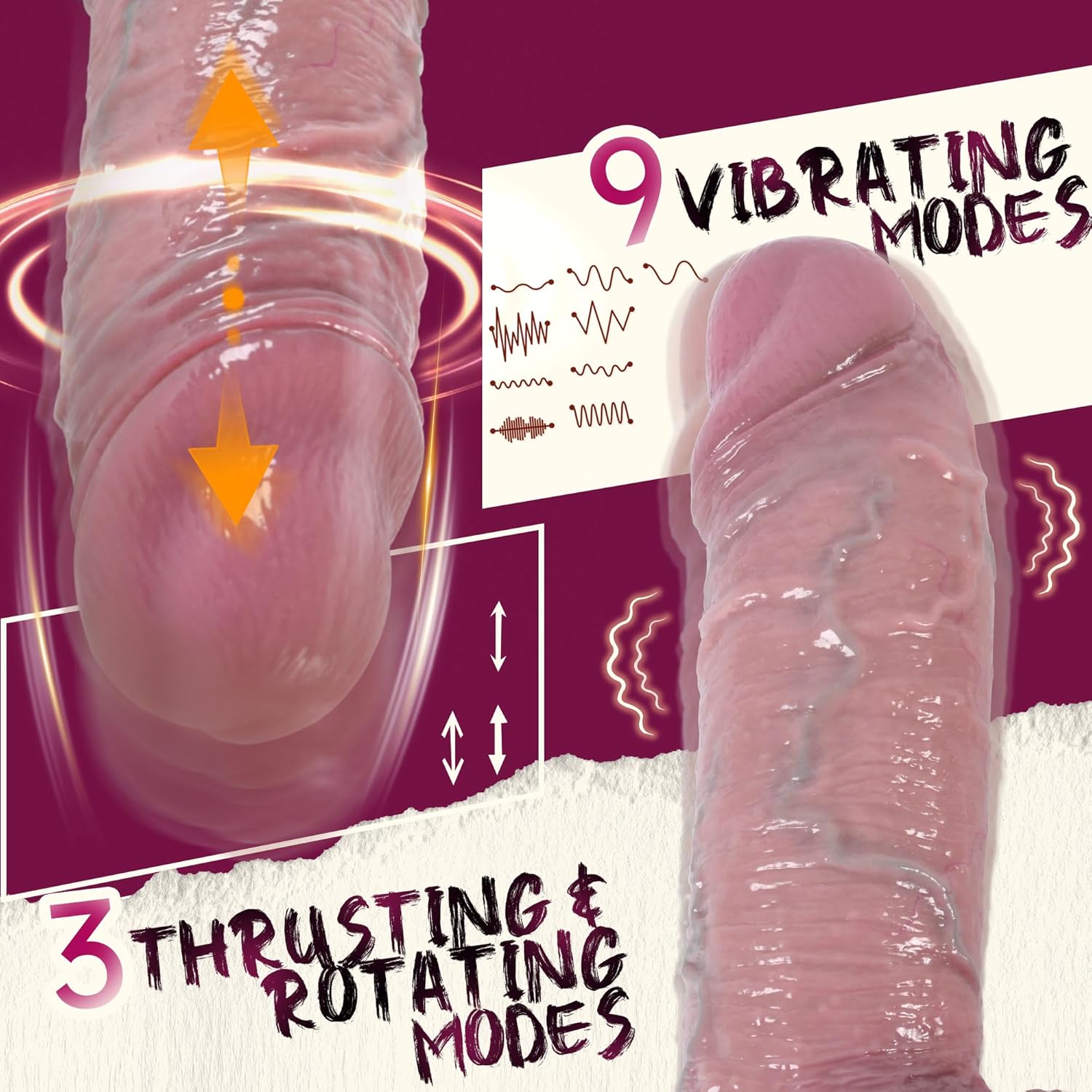 TitanHeat Oversized Thrusting Dildo - Vixen | Nova Network