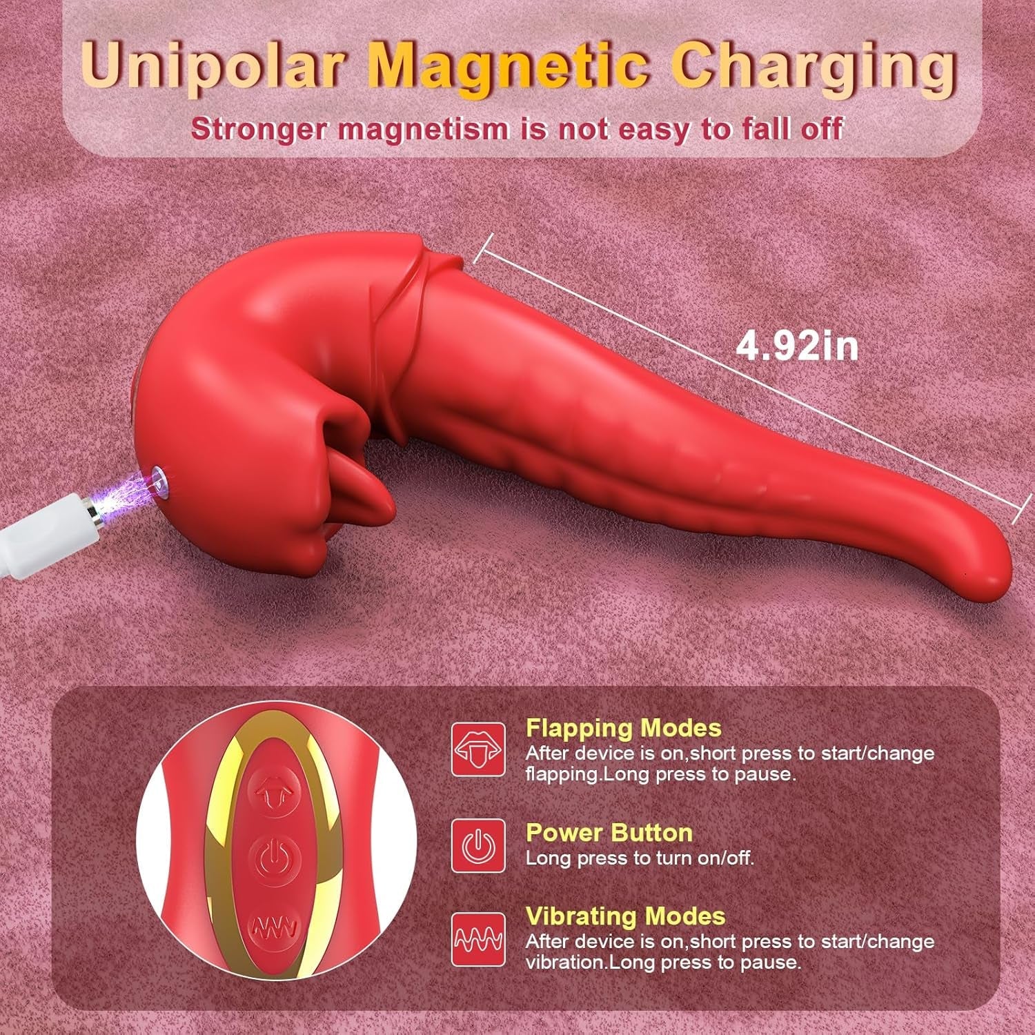 TongueMuse App Control Tongue Flapping Vibrator - Vixen | Nova Network
