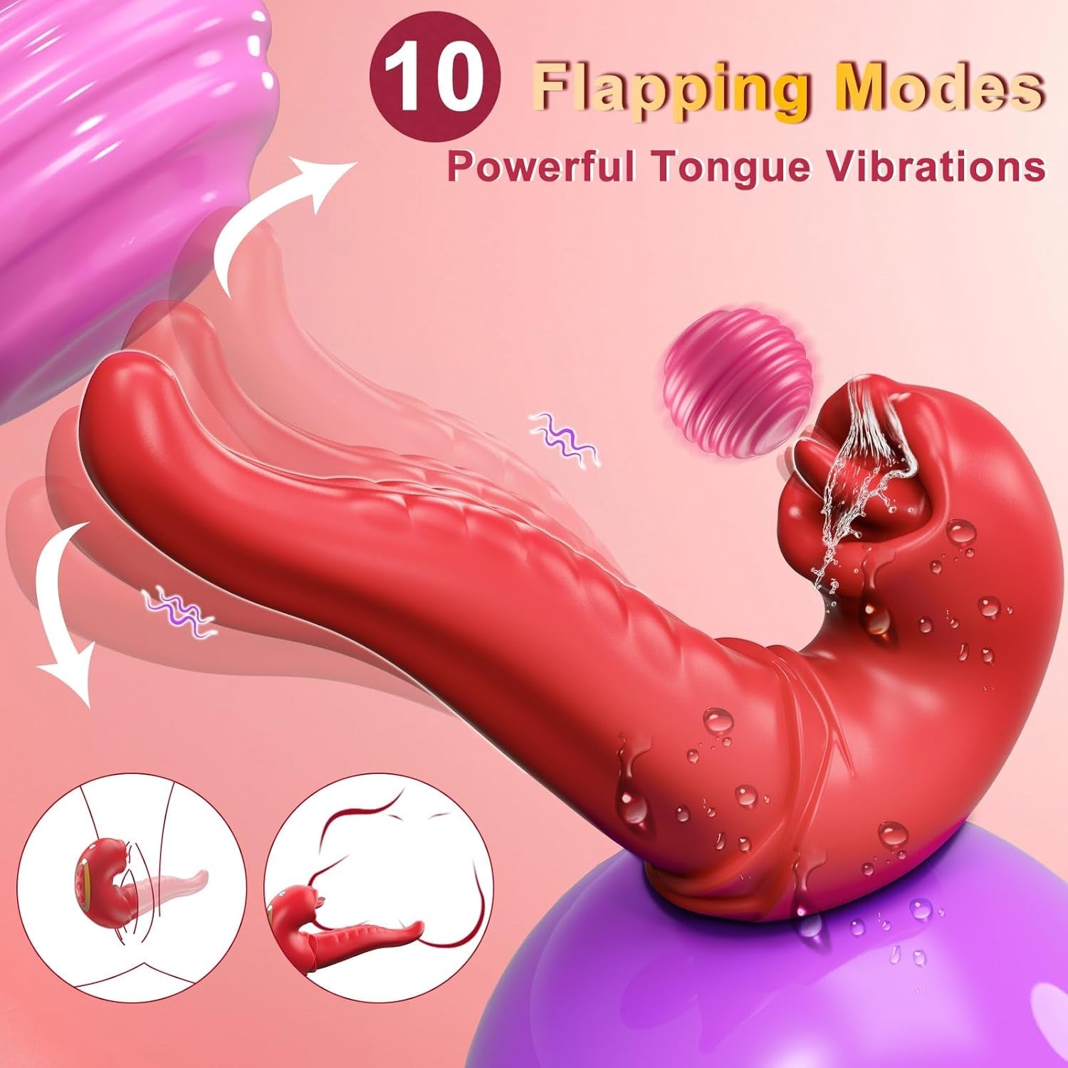 TongueMuse App Control Tongue Flapping Vibrator - Vixen | Nova Network