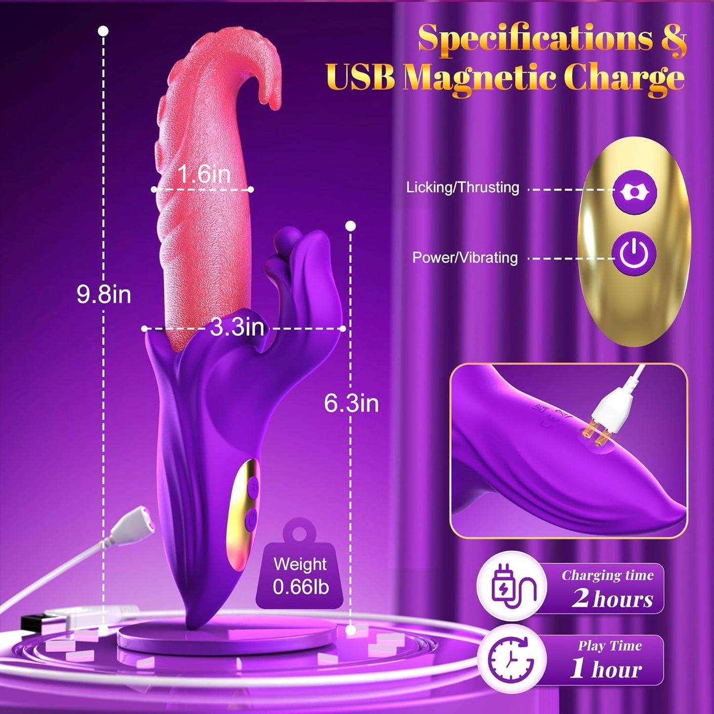TongueRush App - Controlled Tongue Rabbit Vibrator - Vixen | Nova Network
