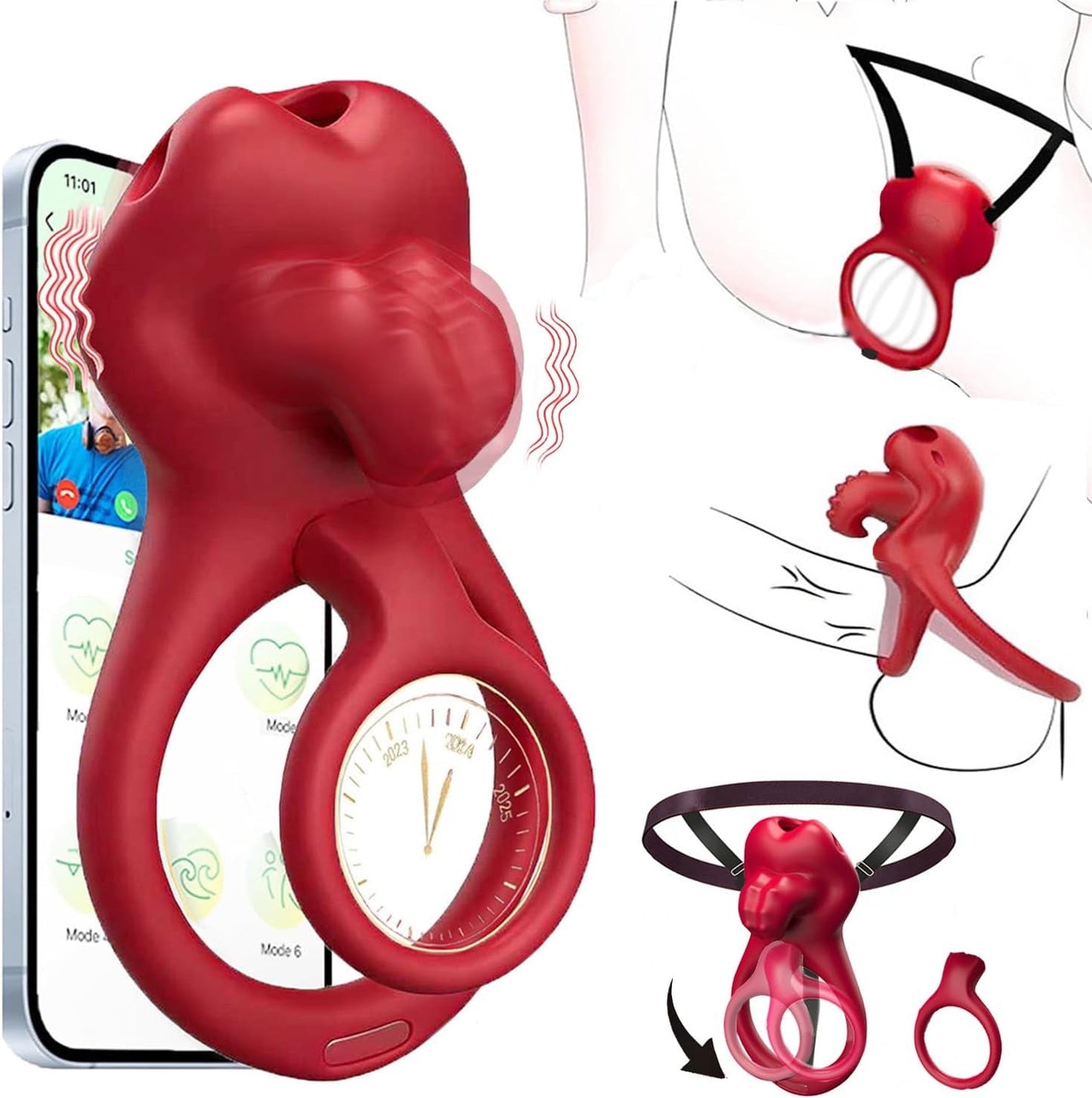 TongueSwitch 2 - in - 1 Wearable Couples Cock Ring - Vixen | Nova Network