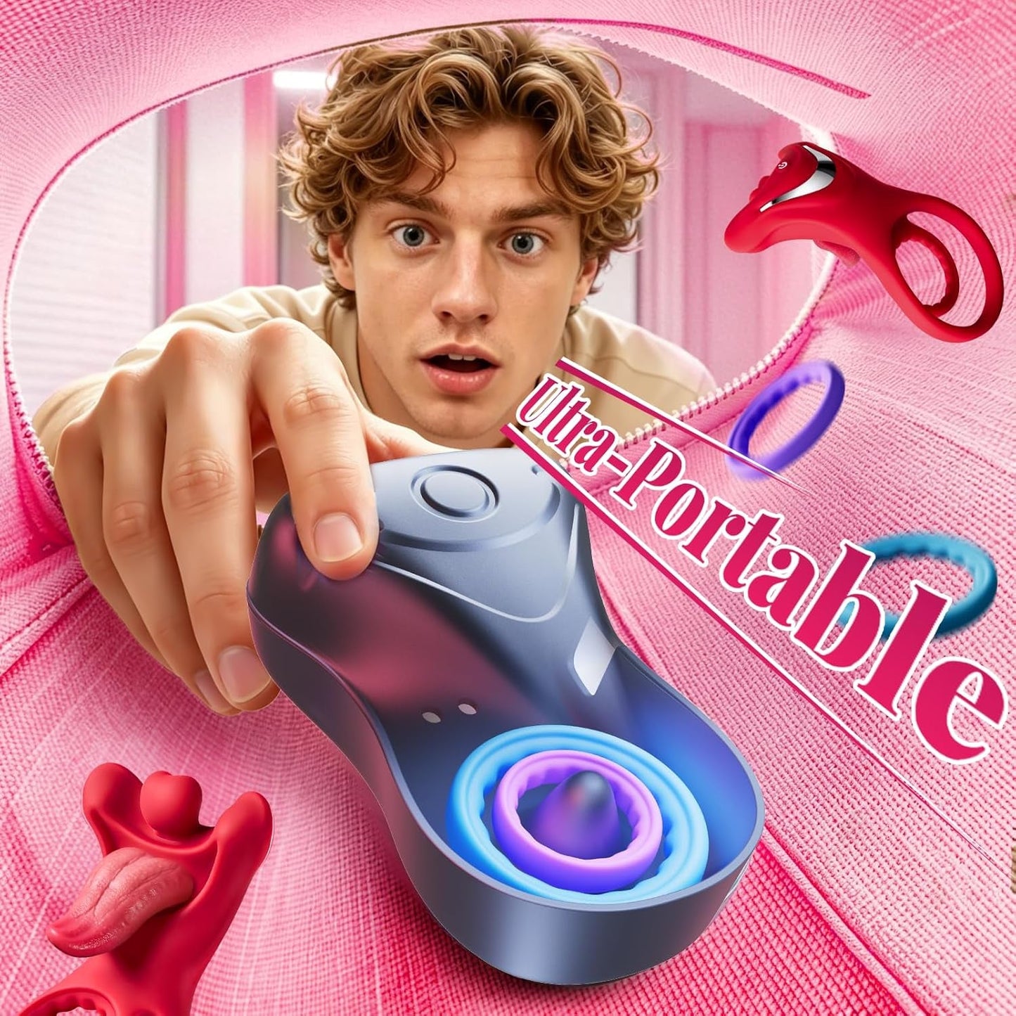 TongueTease Cock Ring with Tongue - Shaped Clit Vibrator - Vixen | Nova Network