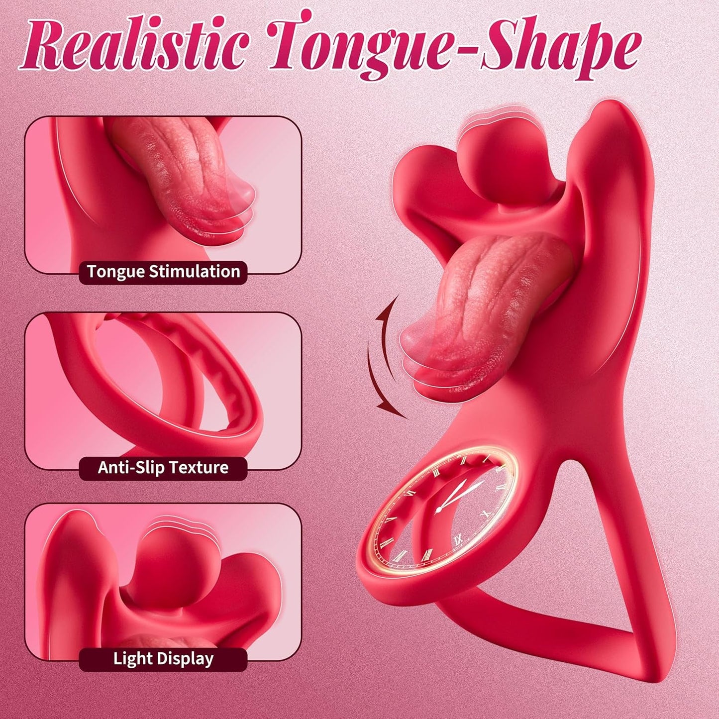 TongueTease Cock Ring with Tongue - Shaped Clit Vibrator - Vixen | Nova Network