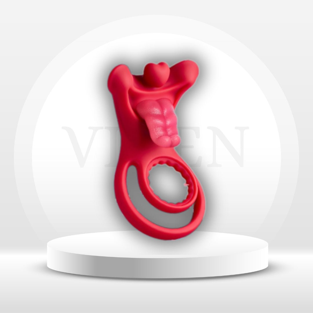 TongueTease Cock Ring with Tongue - Shaped Clit Vibrator - Vixen | Nova Network