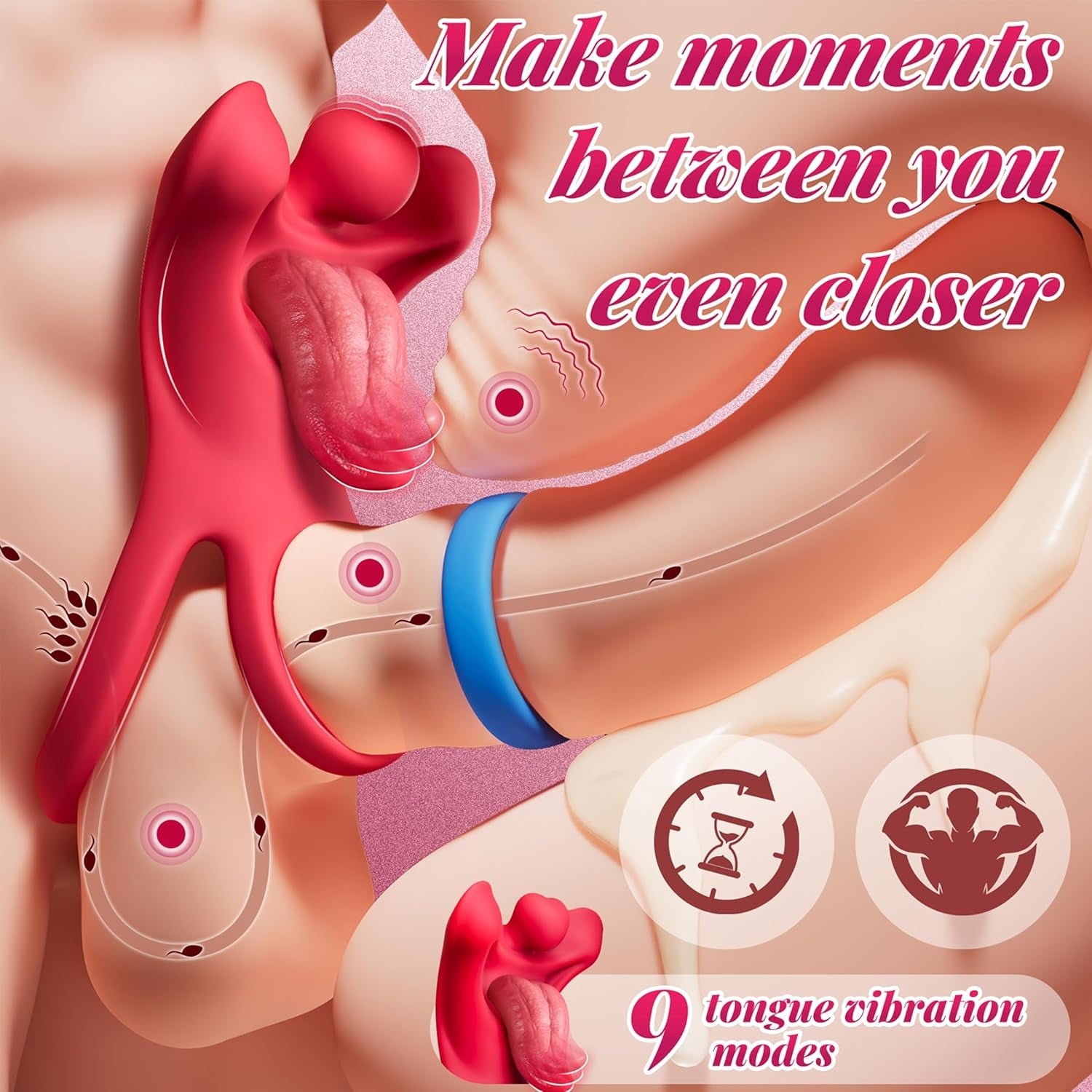 TongueTease Cock Ring with Tongue - Shaped Clit Vibrator - Vixen | Nova Network