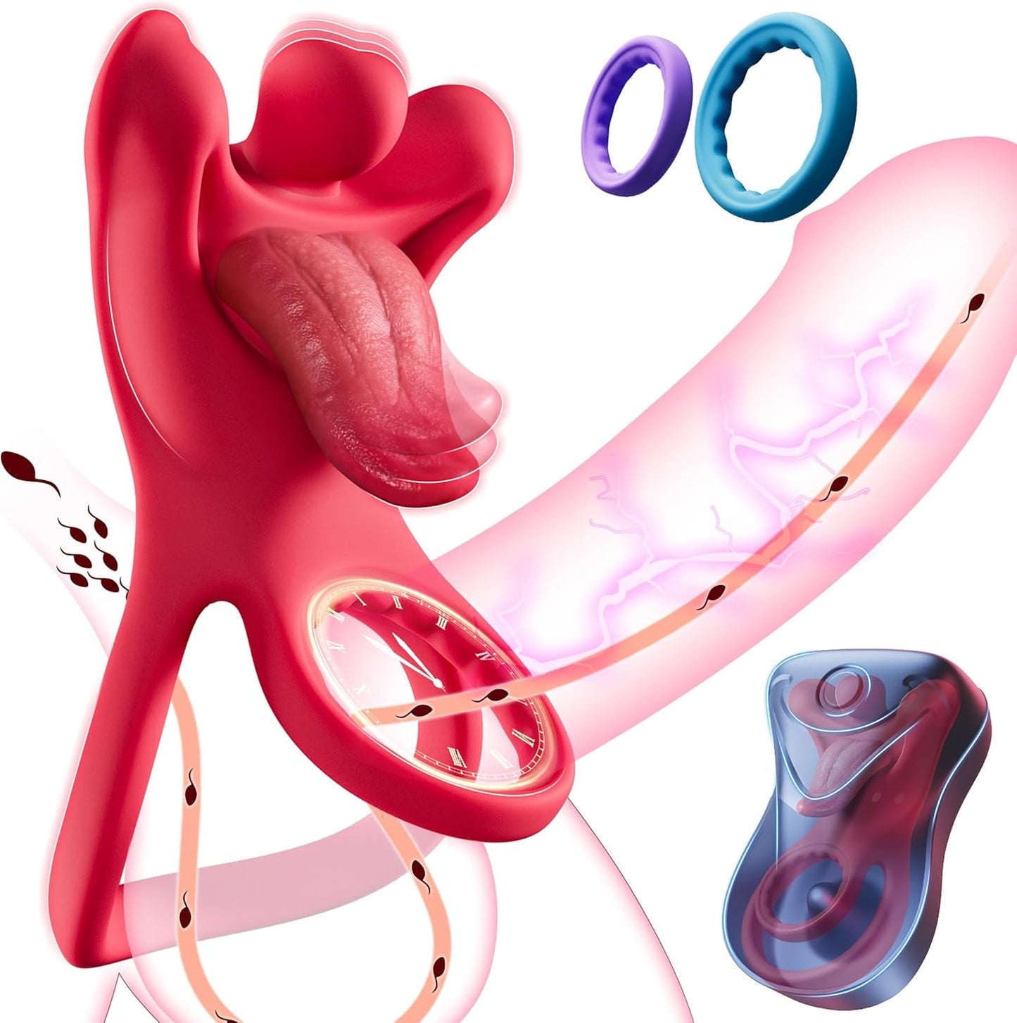 TongueTease Cock Ring with Tongue - Shaped Clit Vibrator - Vixen | Nova Network