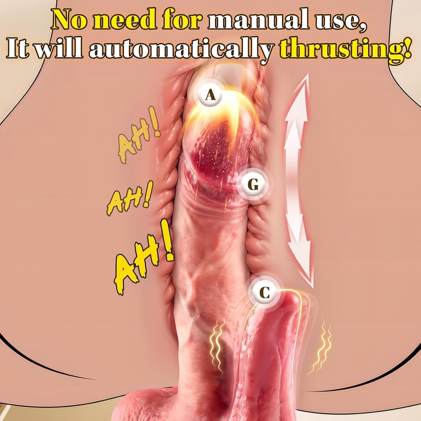TongueTide 9" Thrusting Tongue-Licking Dildo Vibrator - Vixen | Nova Network