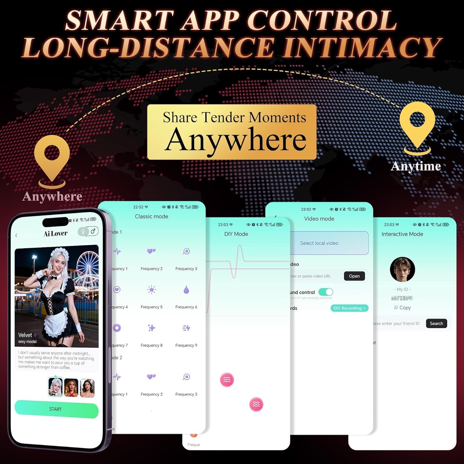 TorqueWave AI Triple Motor Cock Ring - Vixen | Nova Network