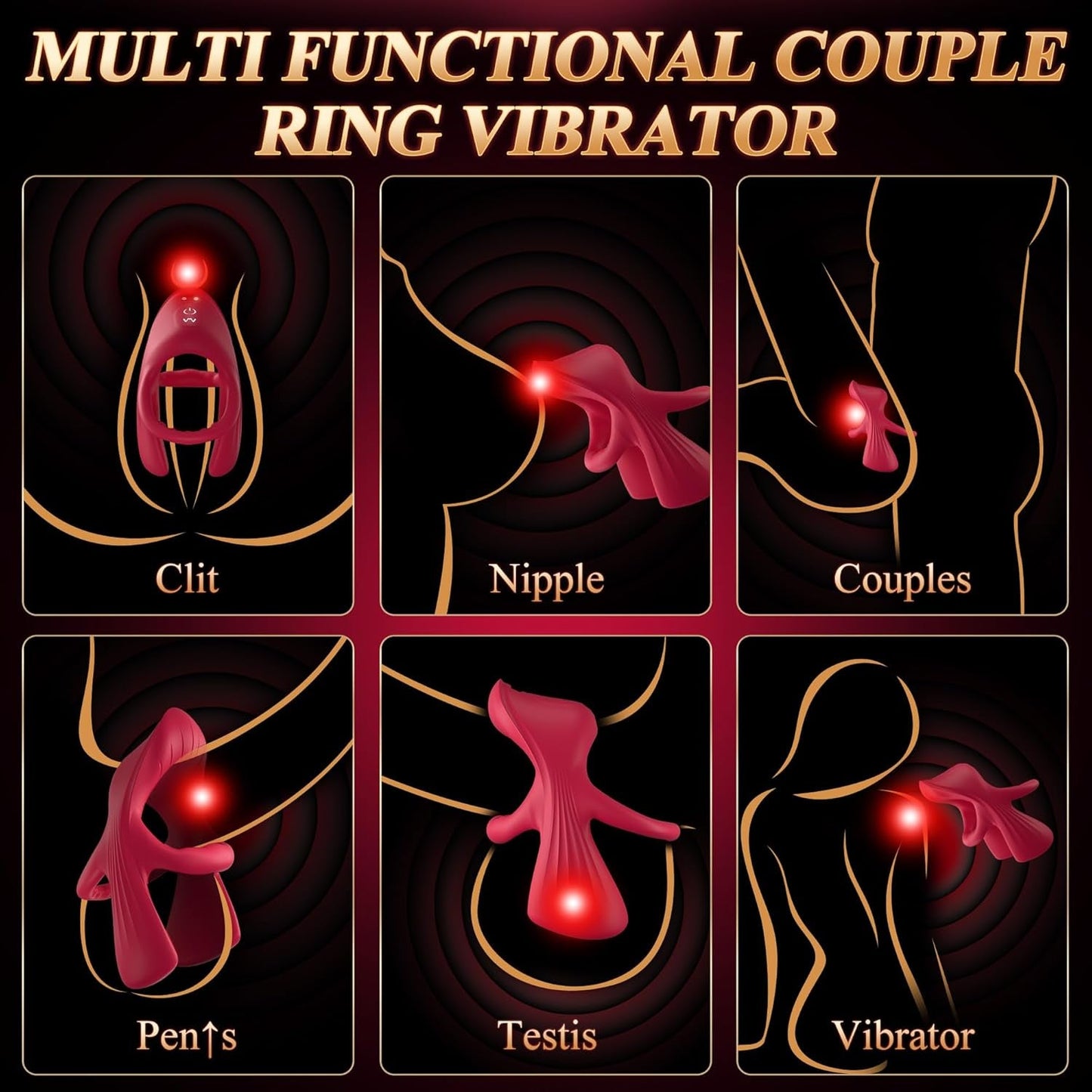 TorqueWave AI Triple Motor Cock Ring - Vixen | Nova Network