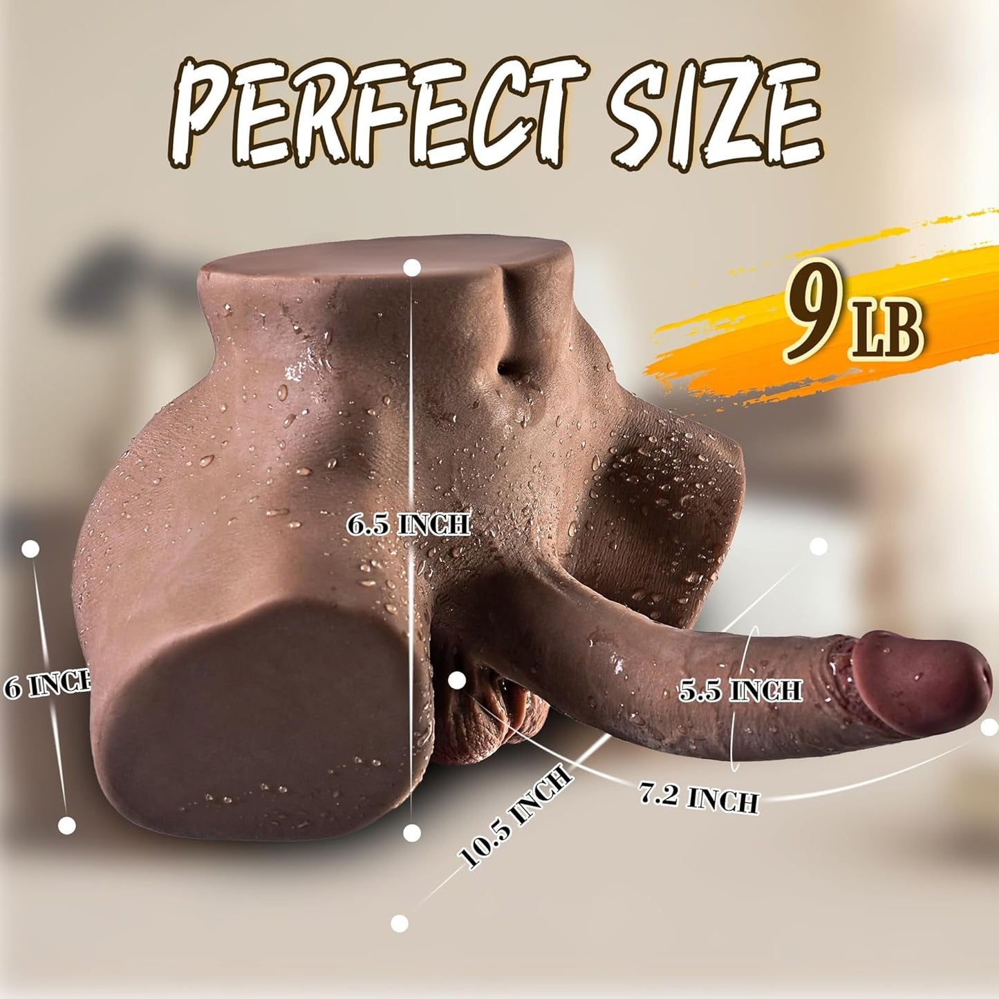 TorsoKing 2-in-1 Male Sex Doll Torso — 7.2" Dildo - Vixen Adult Playroom