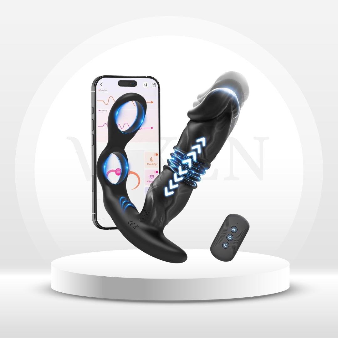 TriadSurge Thrusting Prostate Massager Dual Cock Ring - Vixen | Nova Network