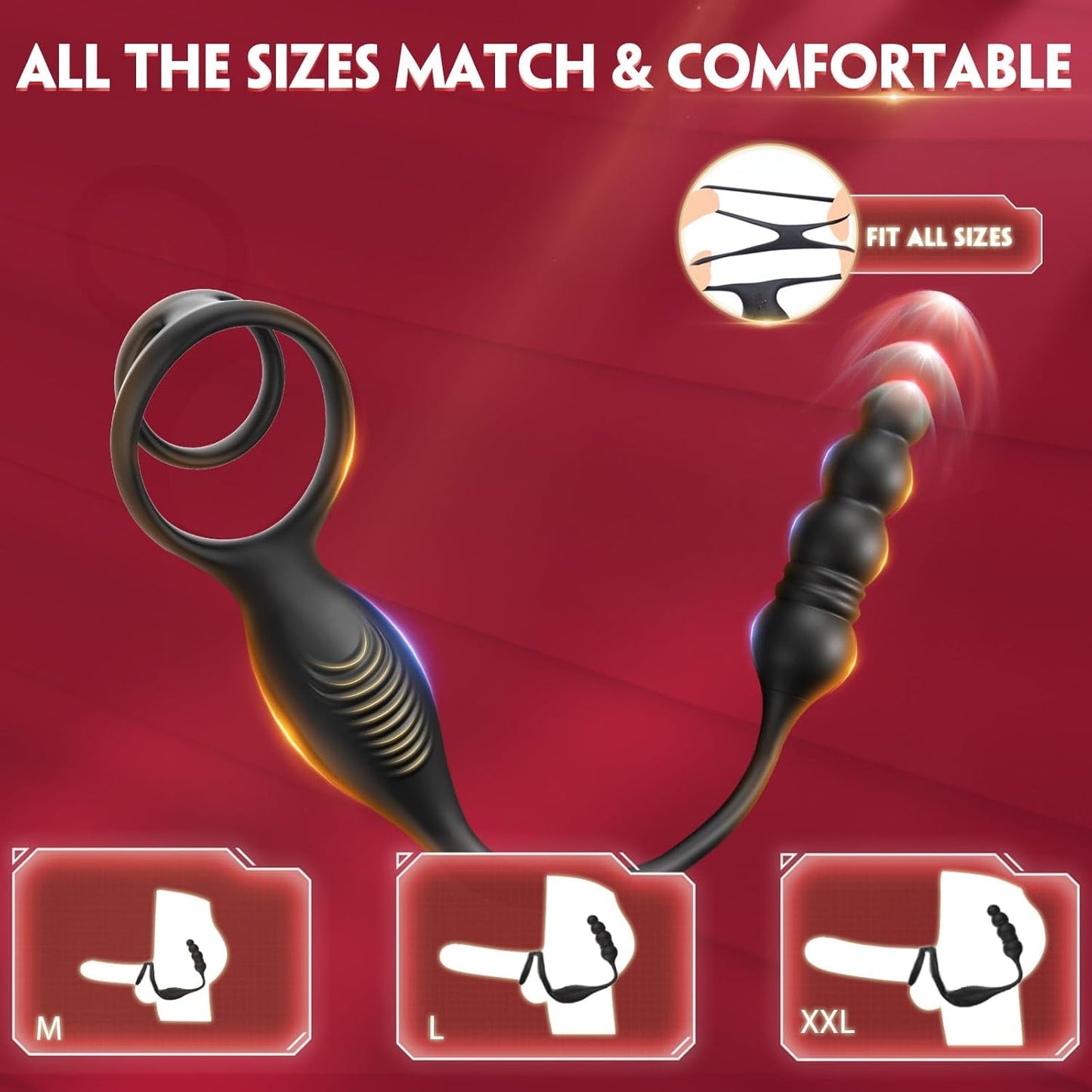 TriadSync Thrusting Prostate Massager Cock Ring 10 Modes - Vixen | Nova Network