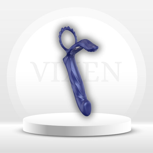 TrioRide Anal Cock Sleeve Vibrator for Couples - Vixen | Nova Network