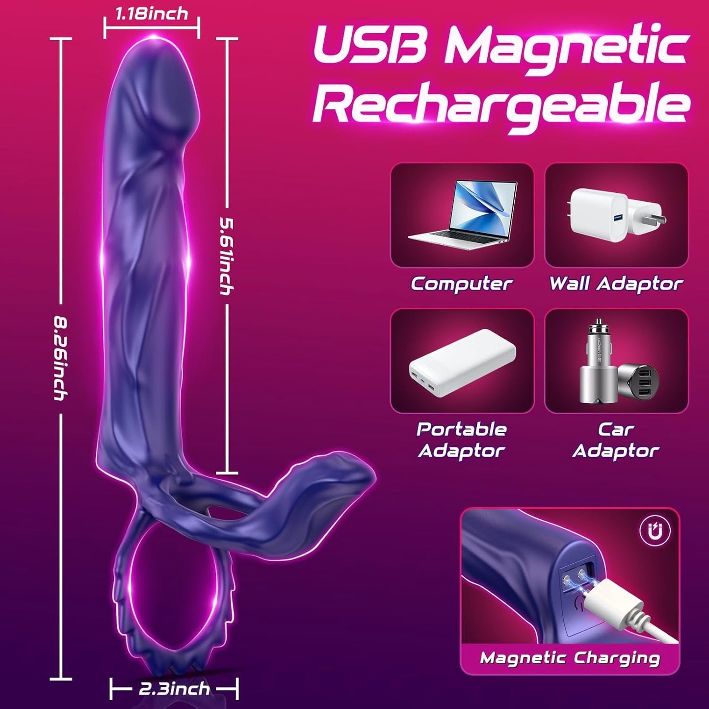 TrioRide Anal Cock Sleeve Vibrator for Couples - Vixen | Nova Network