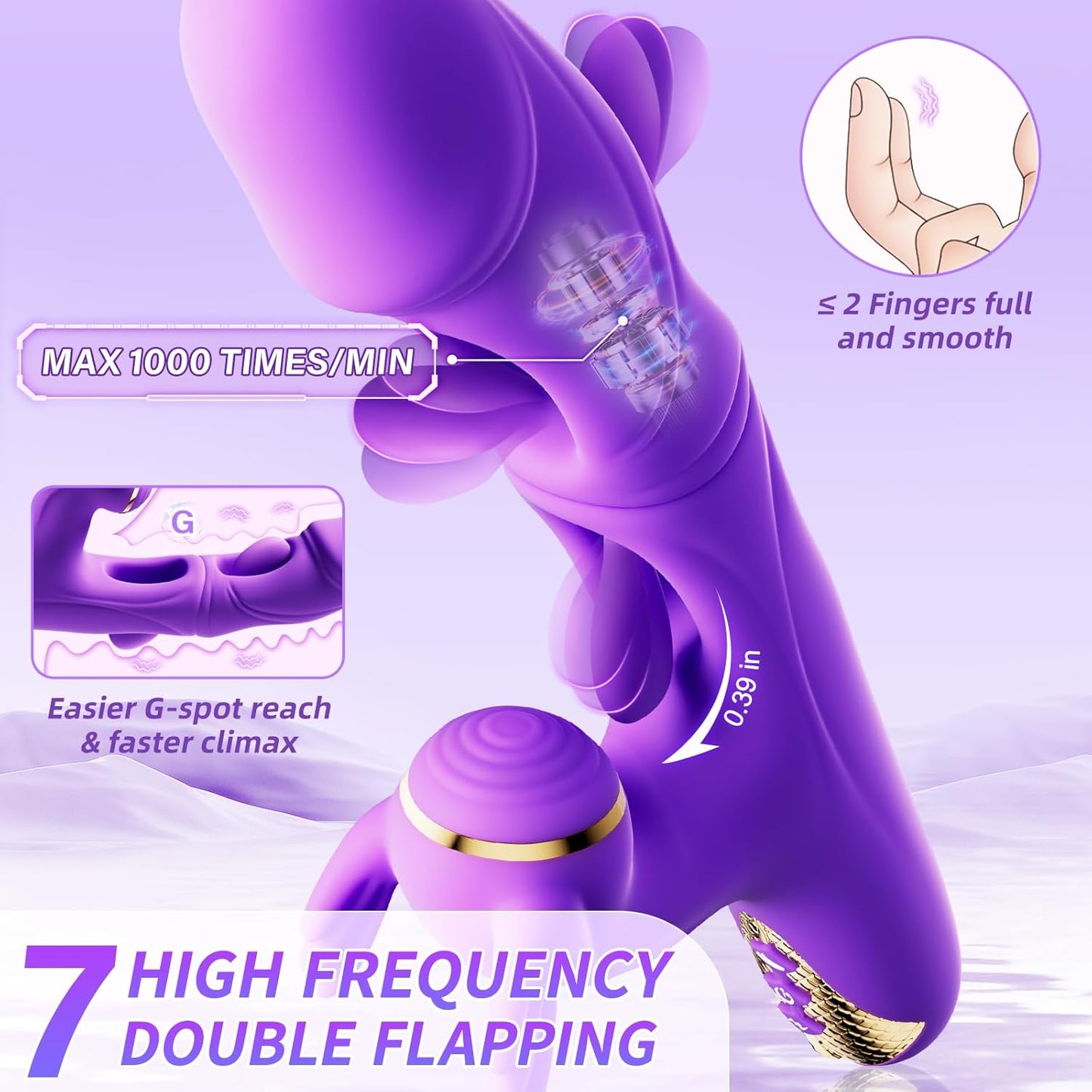 TriPleasure 4 - in - 1 Flapping G - Spot Vibrator - Vixen | Nova Network
