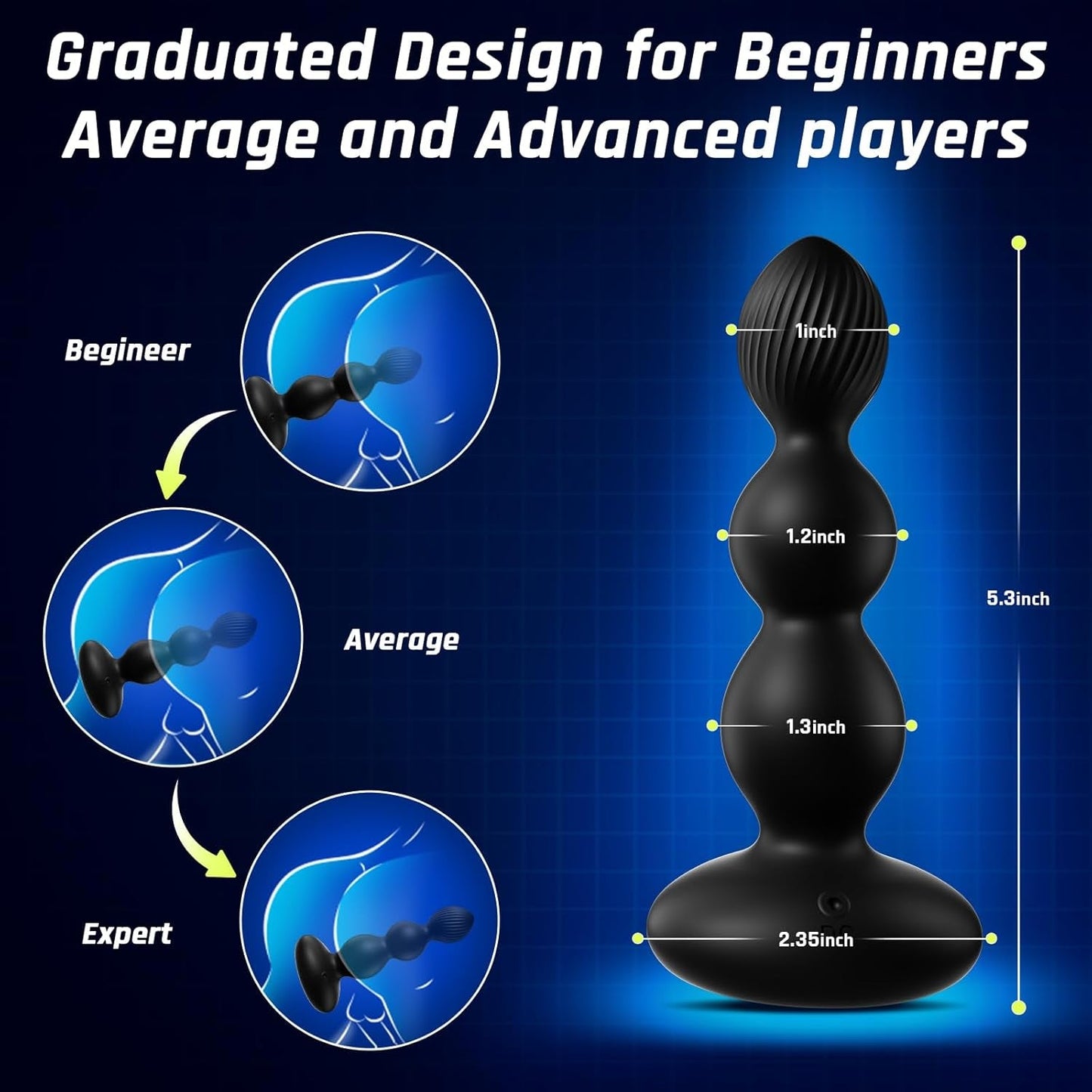 TripleBead App-Control Anal Beads – Rotating Prostate Massager - Vixen Adult Playroom