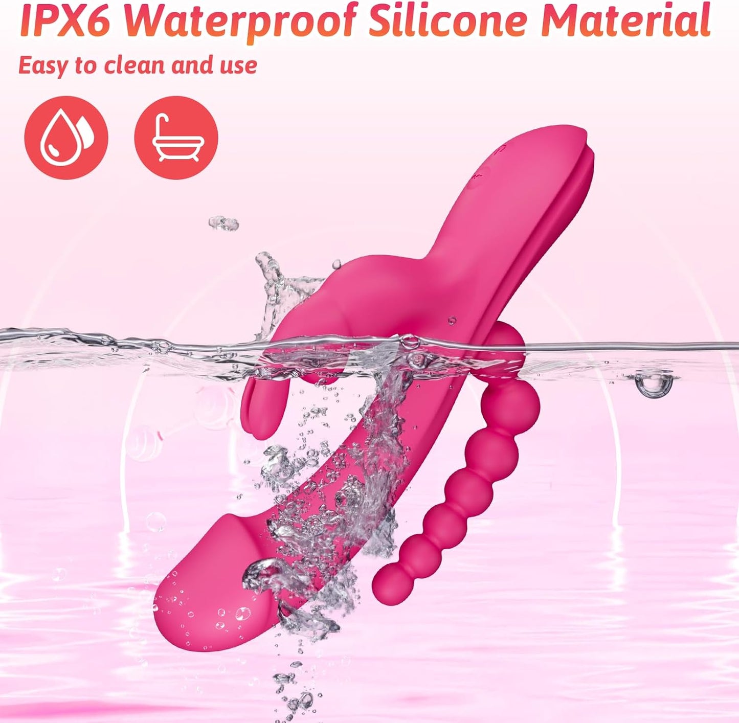 TripleBunny 3 - in - 1 Rabbit Vibrator with Anal Beads - Vixen | Nova Network