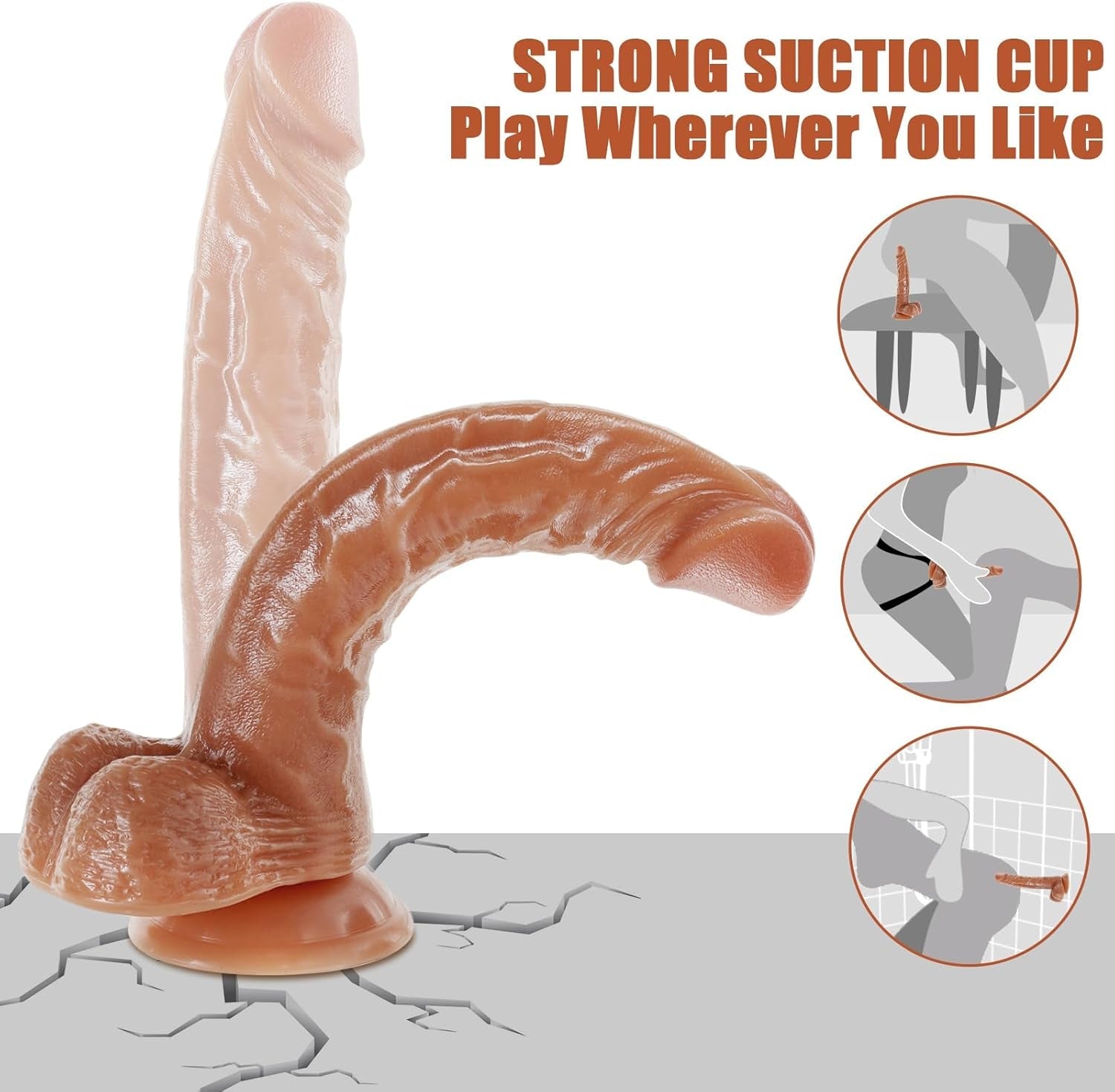 TripleMate Realistic Strap-On Dildo with Bullet Vibe - Vixen | Nova Network