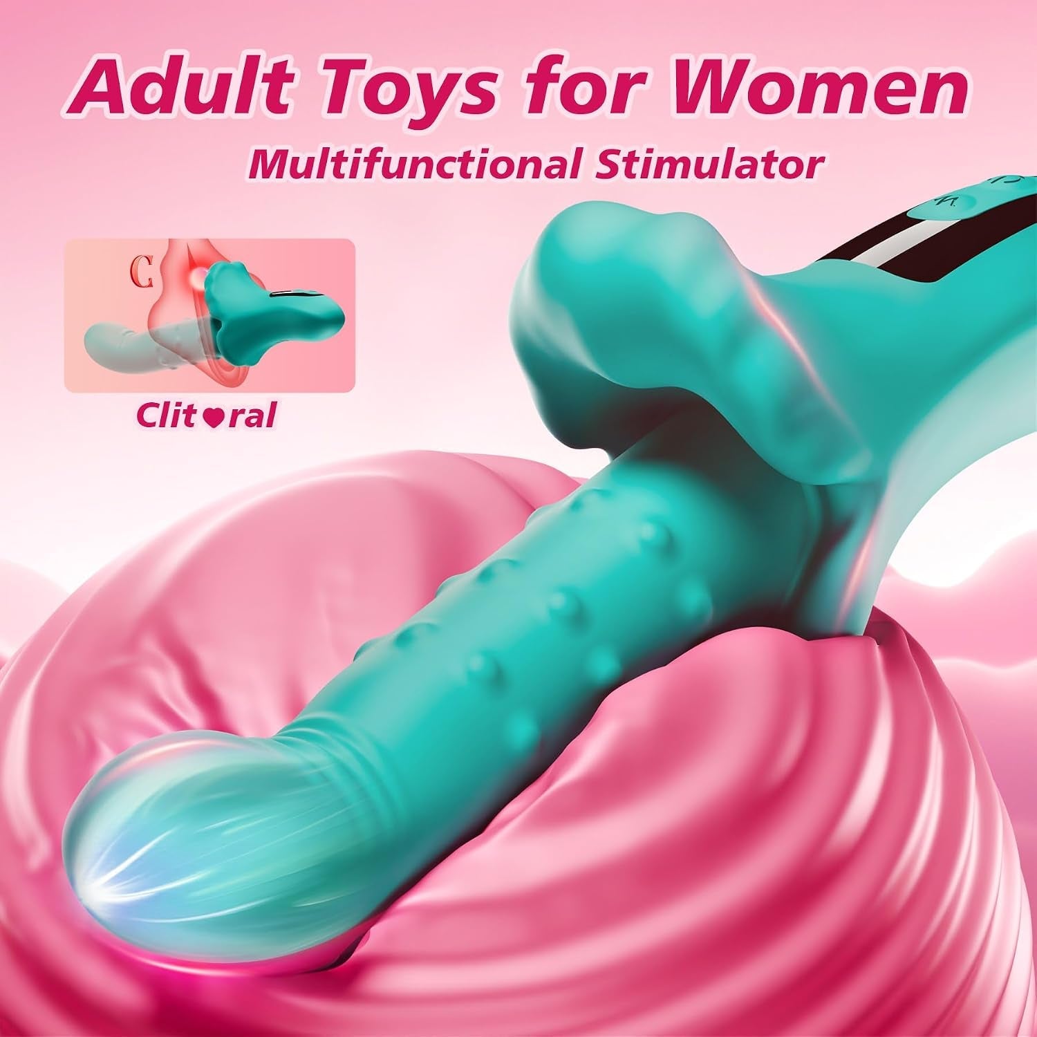 TripleMotion Thrusting Rose Vibrator – Rotate, Thrust, Vibrate - Vixen Adult Playroom