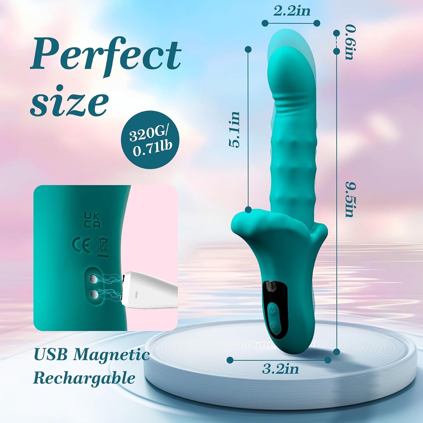 TripleMotion Thrusting Rose Vibrator – Rotate, Thrust, Vibrate - Vixen Adult Playroom