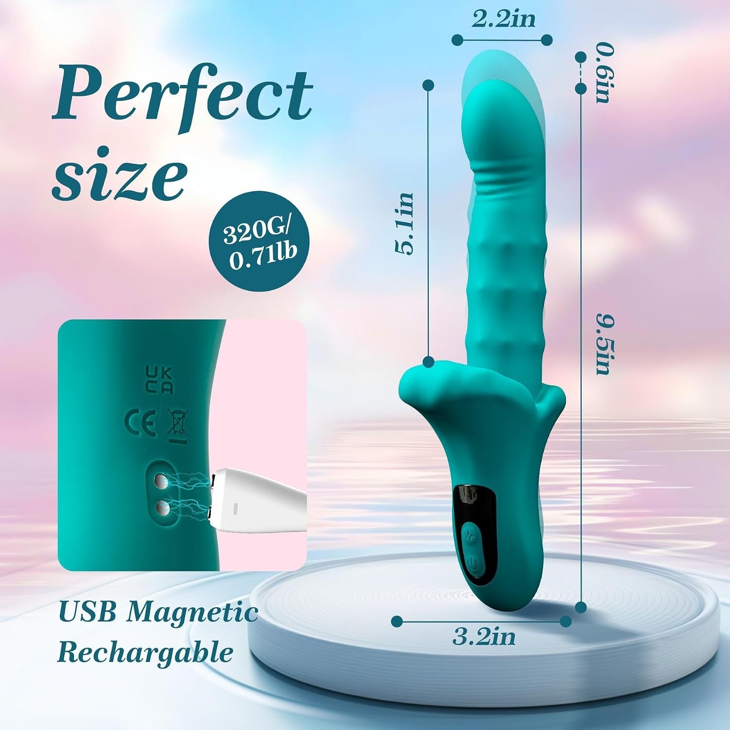 TripleMotion Thrusting Rose Vibrator – Rotate, Thrust, Vibrate - Vixen Adult Playroom