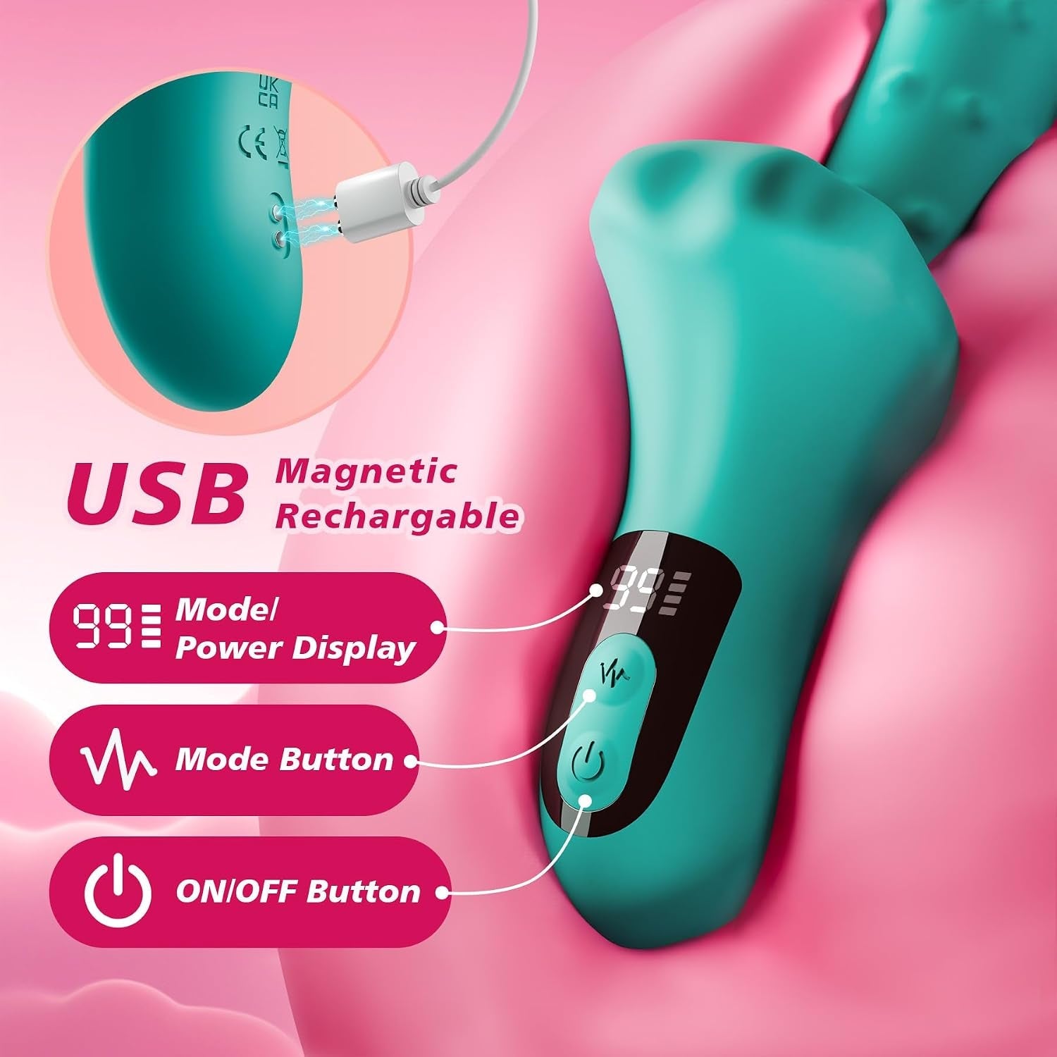 TripleMotion Thrusting Rose Vibrator – Rotate, Thrust, Vibrate - Vixen Adult Playroom