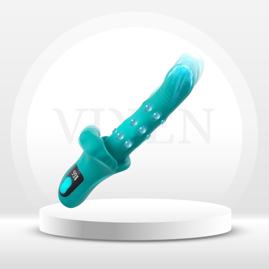 TripleMotion Thrusting Rose Vibrator – Rotate, Thrust, Vibrate - Vixen Adult Playroom